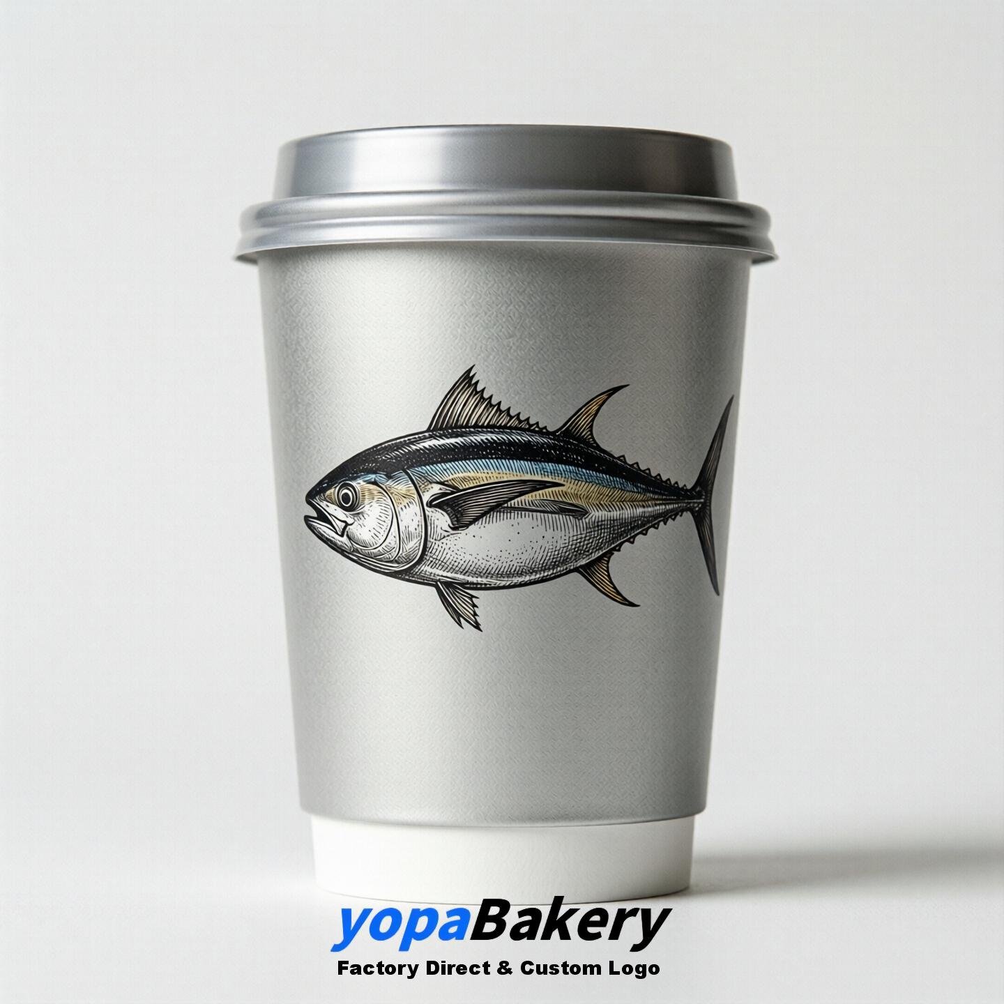 Tuna Double Wall Paper Cups: 100ml/120ml/200ml/240ml/300ml/360ml/400ml/500ml/600ml/700ml
