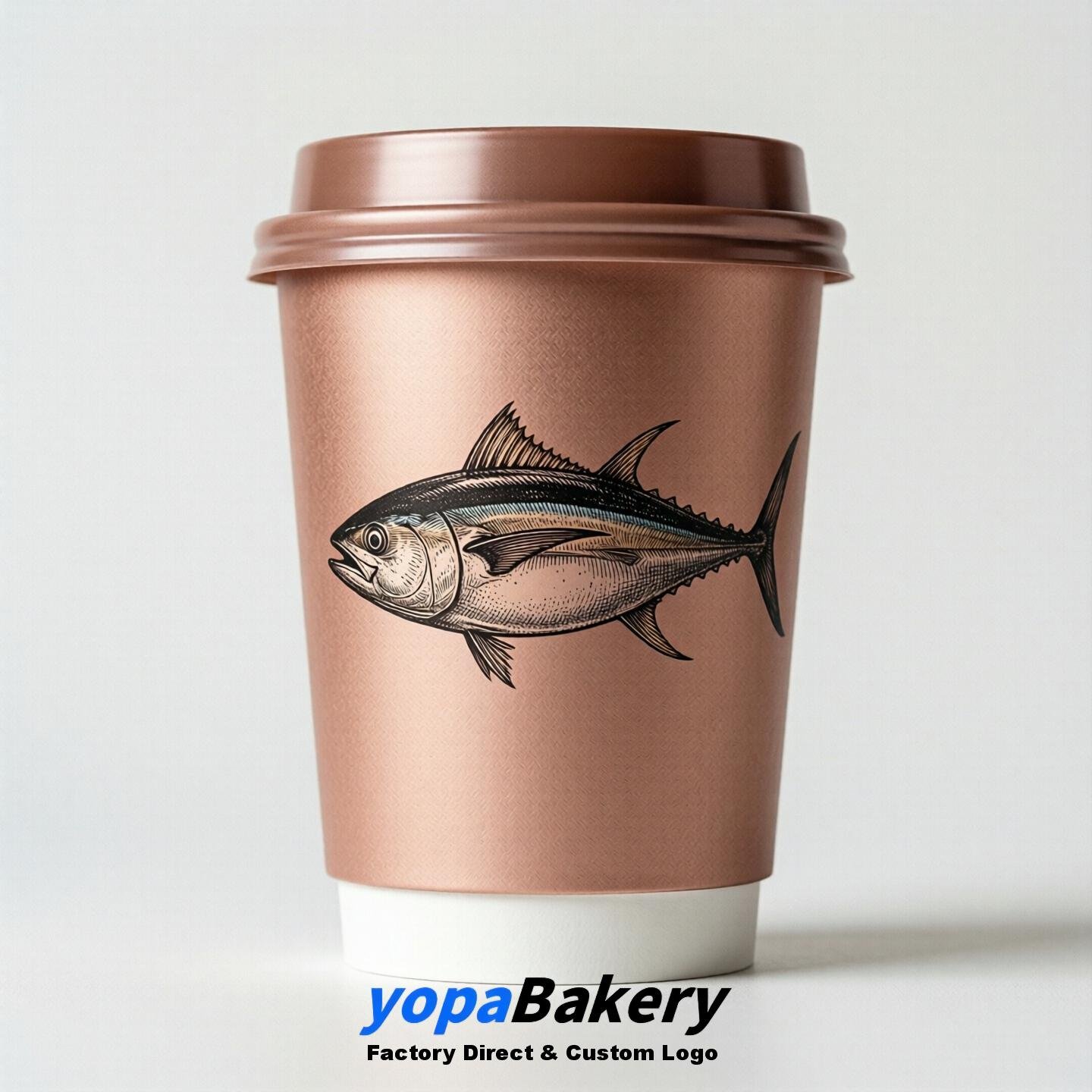 Tuna Double Wall Paper Cups: 100ml/120ml/200ml/240ml/300ml/360ml/400ml/500ml/600ml/700ml