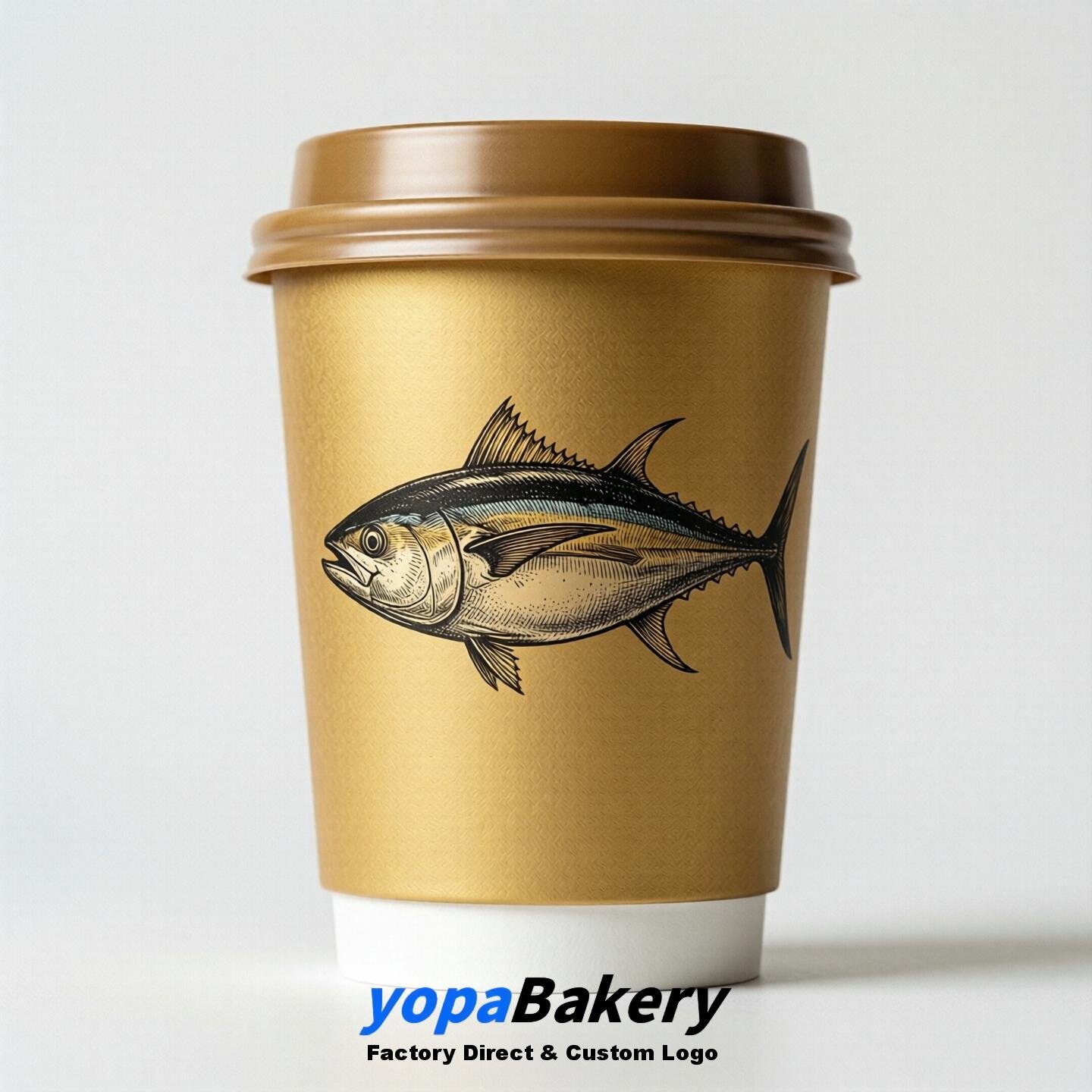 Tuna Double Wall Paper Cups: 100ml/120ml/200ml/240ml/300ml/360ml/400ml/500ml/600ml/700ml