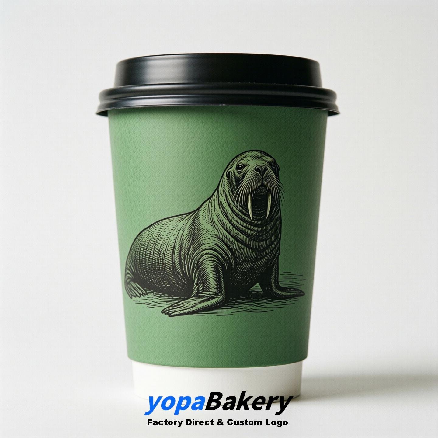 Walrus Double Wall Paper Cups: 100ml/120ml/200ml/240ml/300ml/360ml/400ml/500ml/600ml/700ml