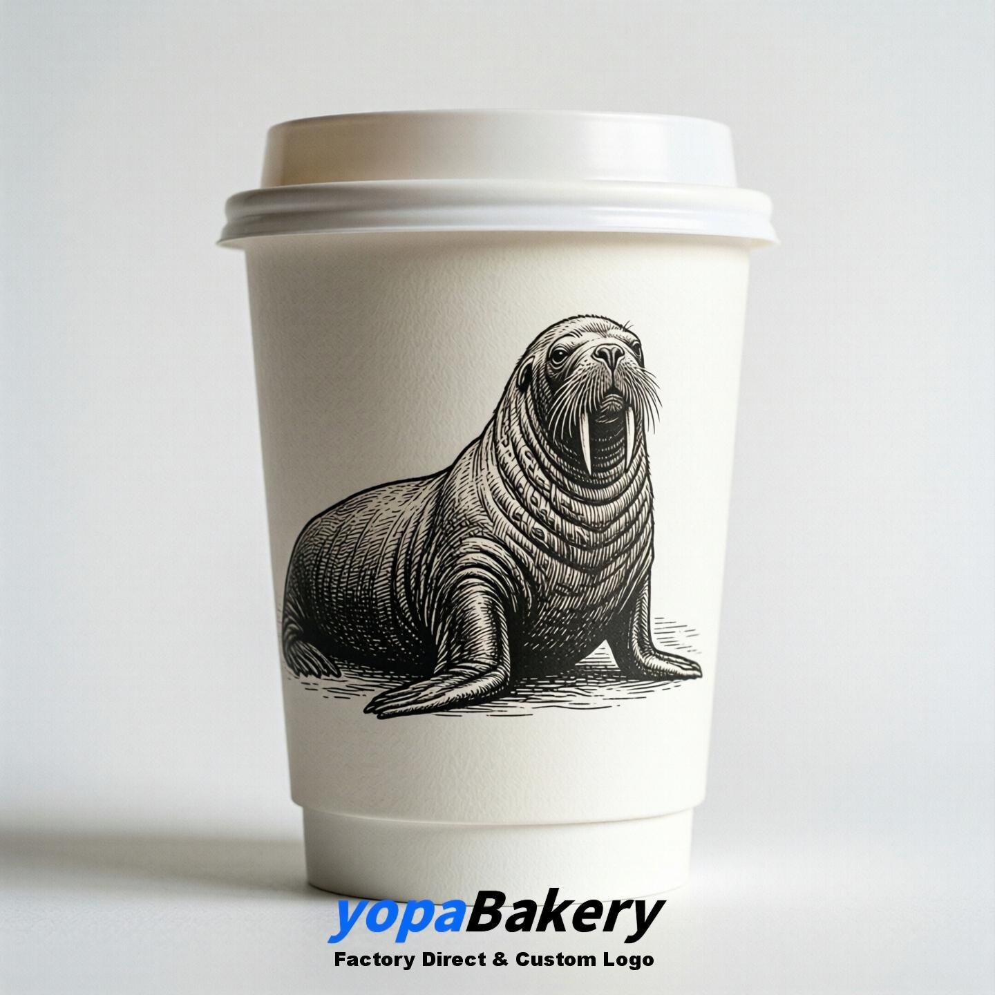 Walrus Double Wall Paper Cups: 100ml/120ml/200ml/240ml/300ml/360ml/400ml/500ml/600ml/700ml