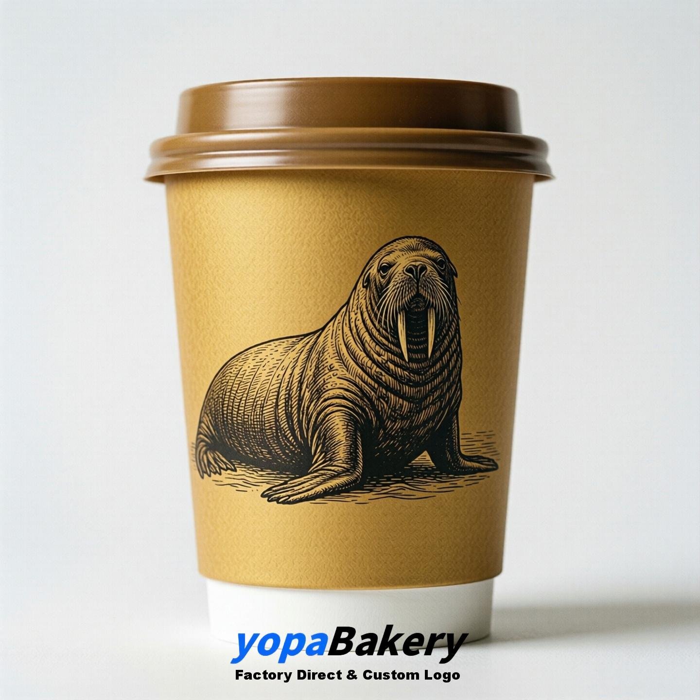 Walrus Double Wall Paper Cups: 100ml/120ml/200ml/240ml/300ml/360ml/400ml/500ml/600ml/700ml