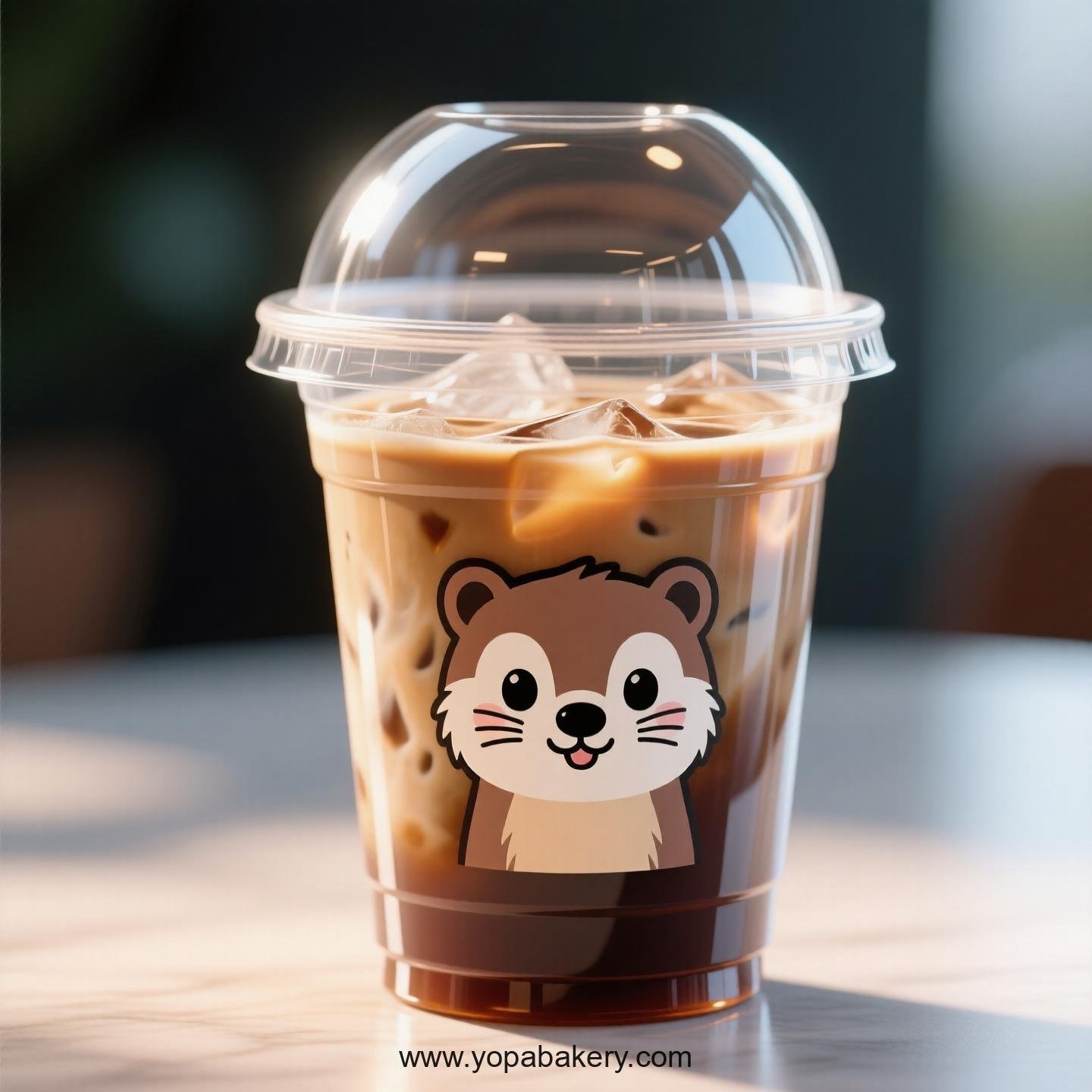 Weasel Themed Clear Plastic Cups - Disposable PP & PET Coffee Cups with Lids Weasel Themed Clear Plastic Cups - Disposable PP & PET Coffee Cups with Lids