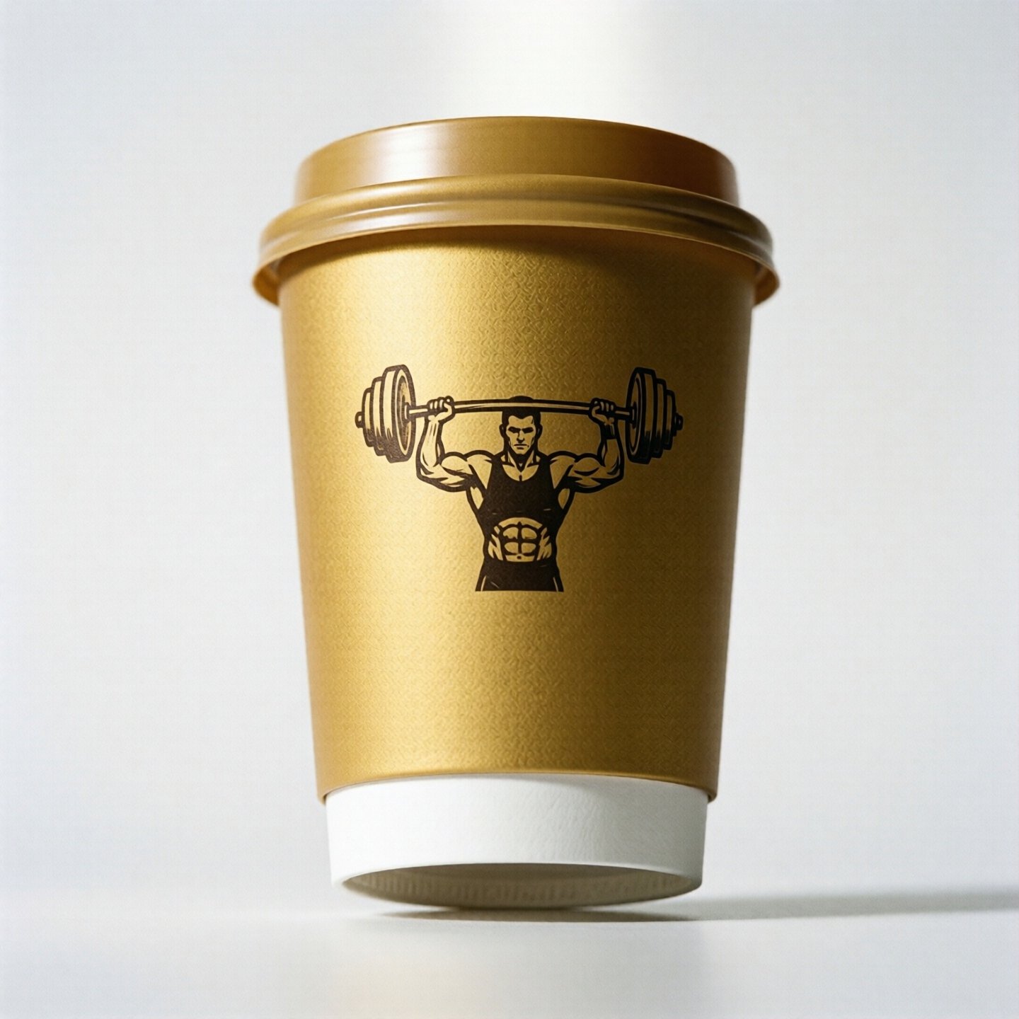 Weightlifting Theme Coffee Paper Cups: 8oz/12oz/16oz/20oz Weightlifting Theme Coffee Paper Cups: 8oz/12oz/16oz/20oz