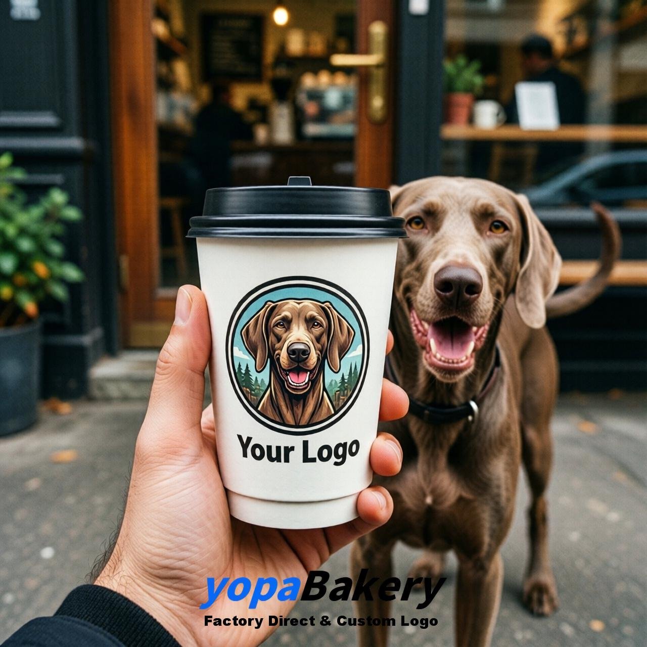 Weimaraner Double Wall Paper Cups: 8oz/12oz/16oz/20oz/22oz/24oz