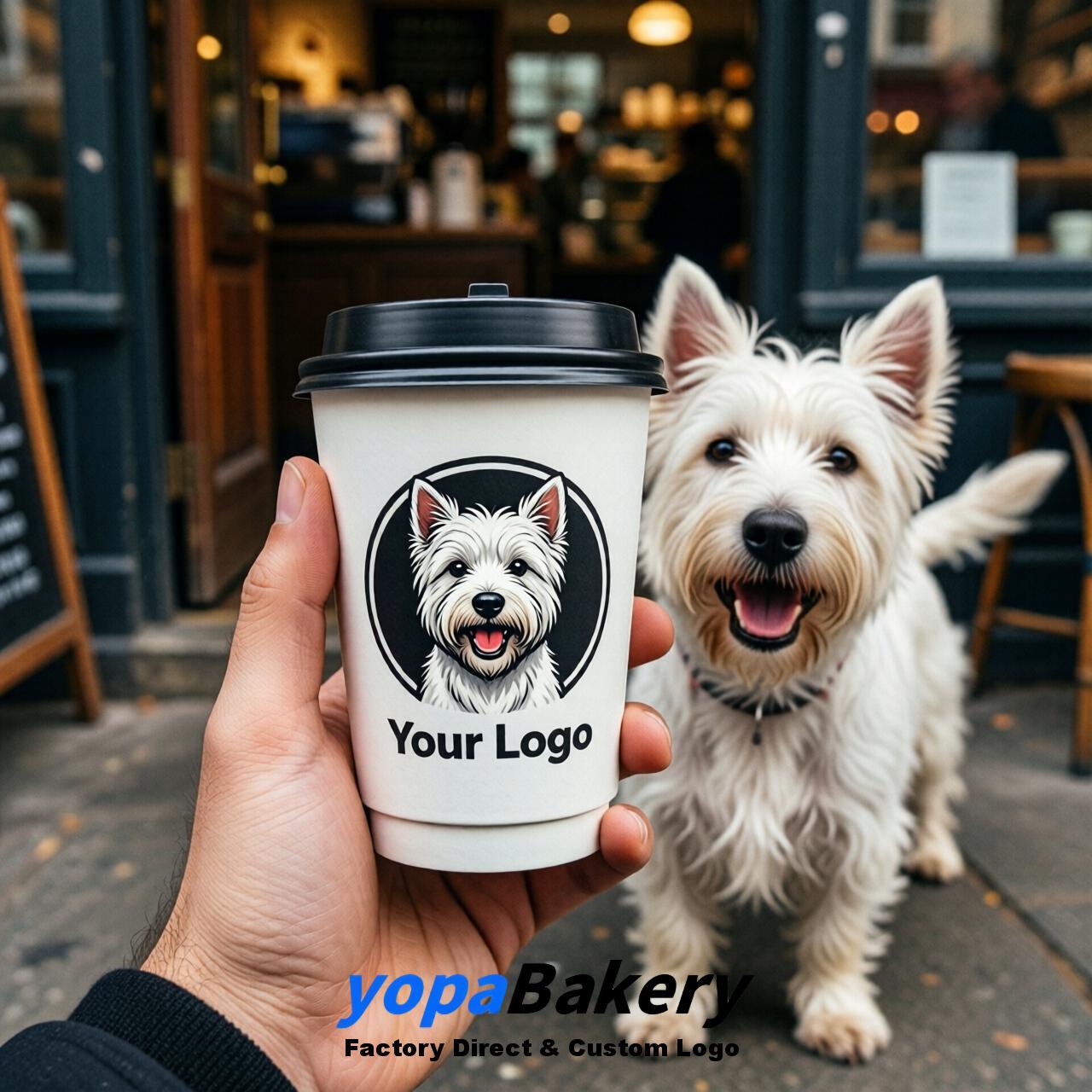 West Highland White Terrier Double Wall Paper Cups: 8oz/12oz/16oz/20oz/22oz/24oz