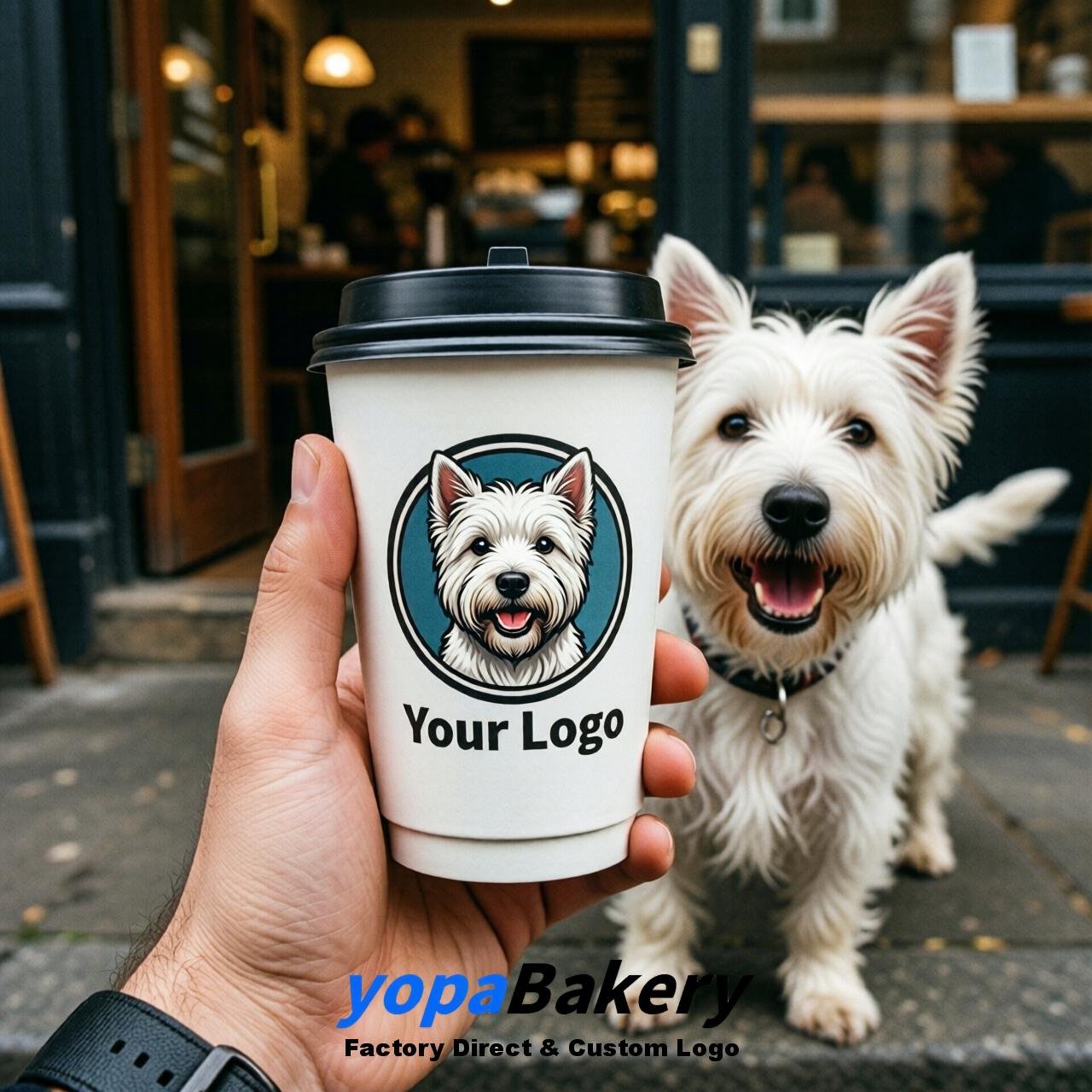 West Highland White Terrier Double Wall Paper Cups: 8oz/12oz/16oz/20oz/22oz/24oz