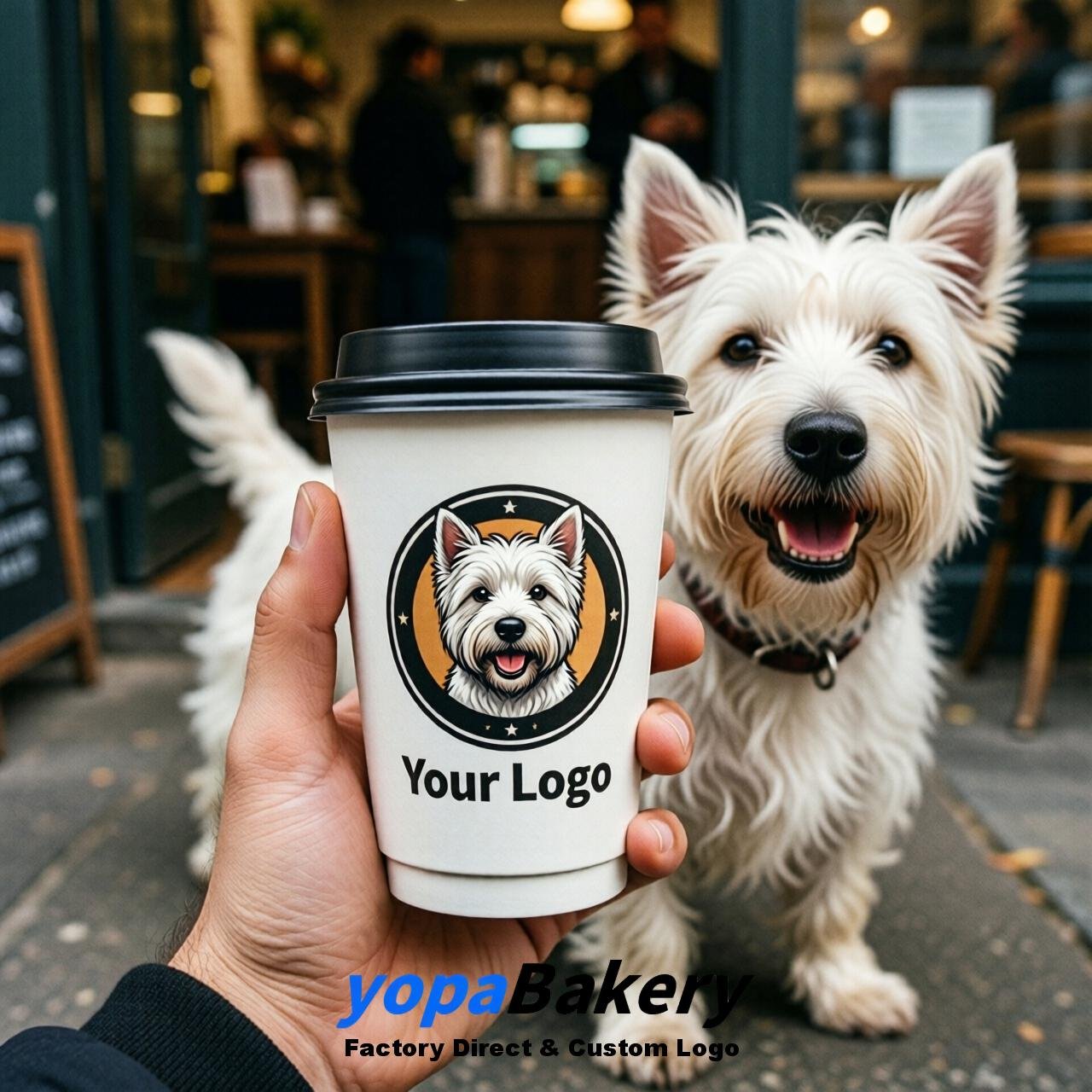 West Highland White Terrier Double Wall Paper Cups: 8oz/12oz/16oz/20oz/22oz/24oz
