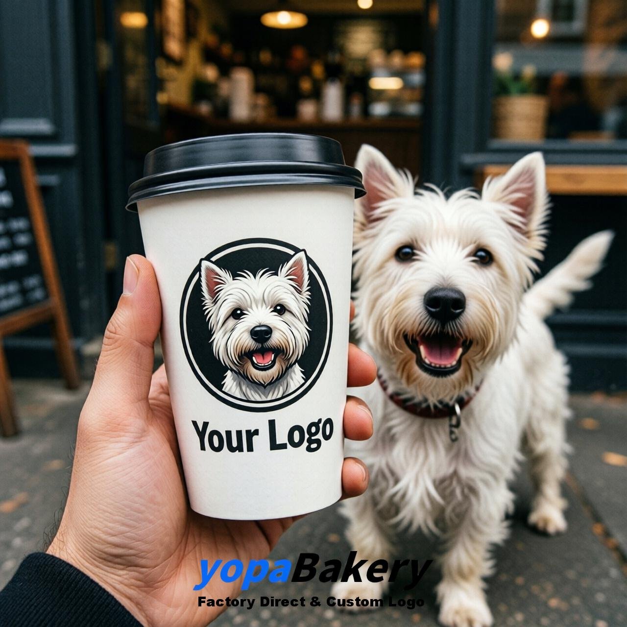 West Highland White Terrier Double Wall Paper Cups: 8oz/12oz/16oz/20oz/22oz/24oz