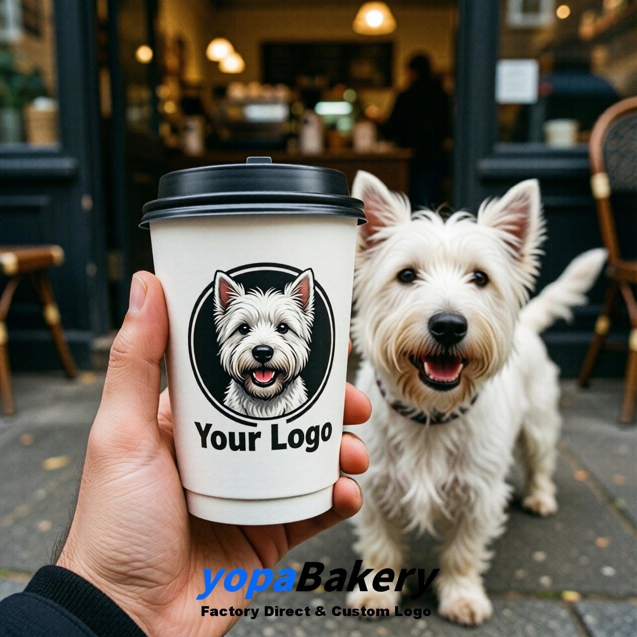 West Highland White Terrier Double Wall Paper Cups: 8oz/12oz/16oz/20oz/22oz/24oz