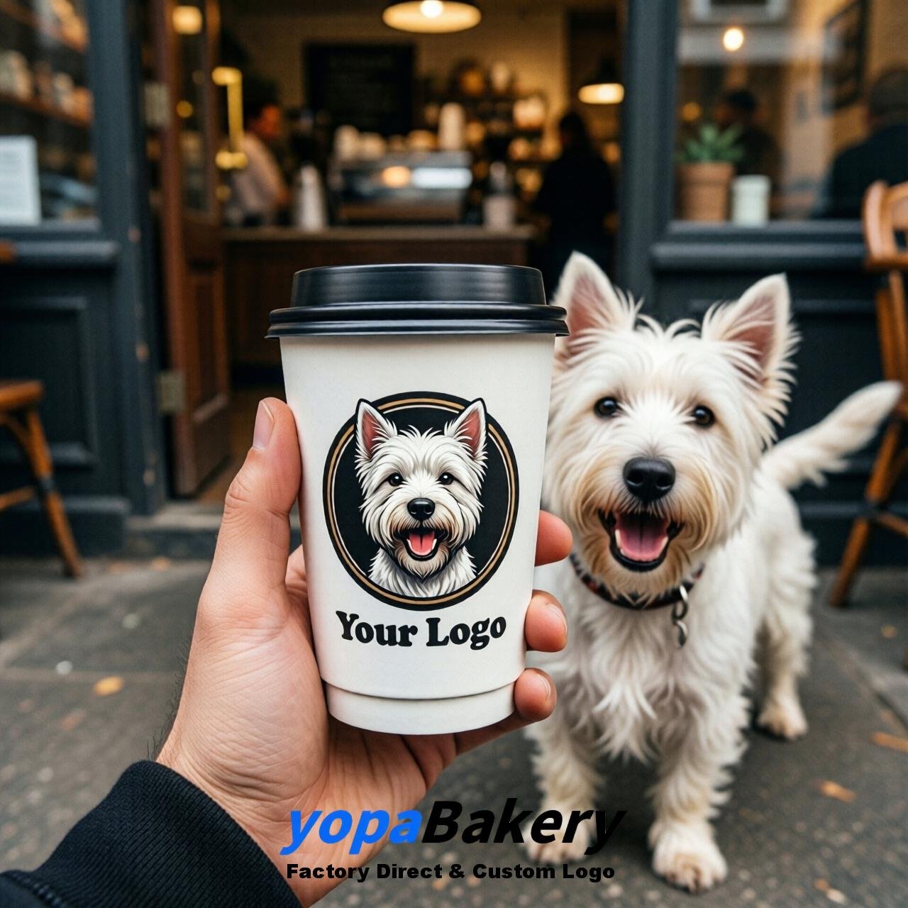 West Highland White Terrier Double Wall Paper Cups: 8oz/12oz/16oz/20oz/22oz/24oz