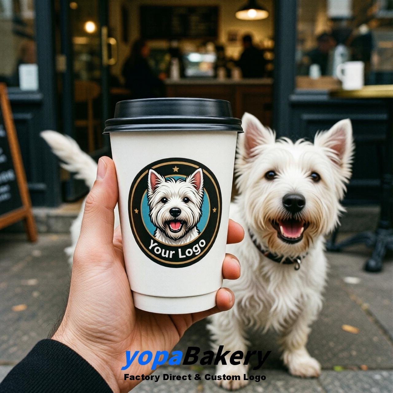 West Highland White Terrier Double Wall Paper Cups: 8oz/12oz/16oz/20oz/22oz/24oz