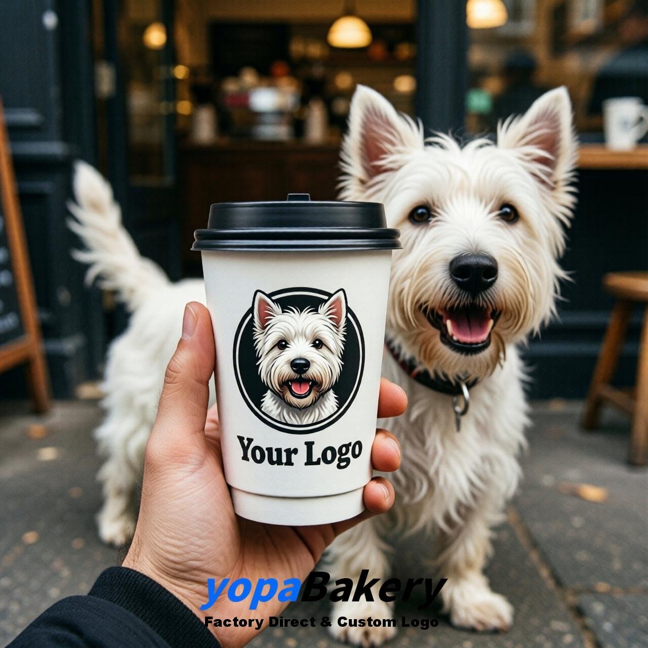 West Highland White Terrier Double Wall Paper Cups: 8oz/12oz/16oz/20oz/22oz/24oz