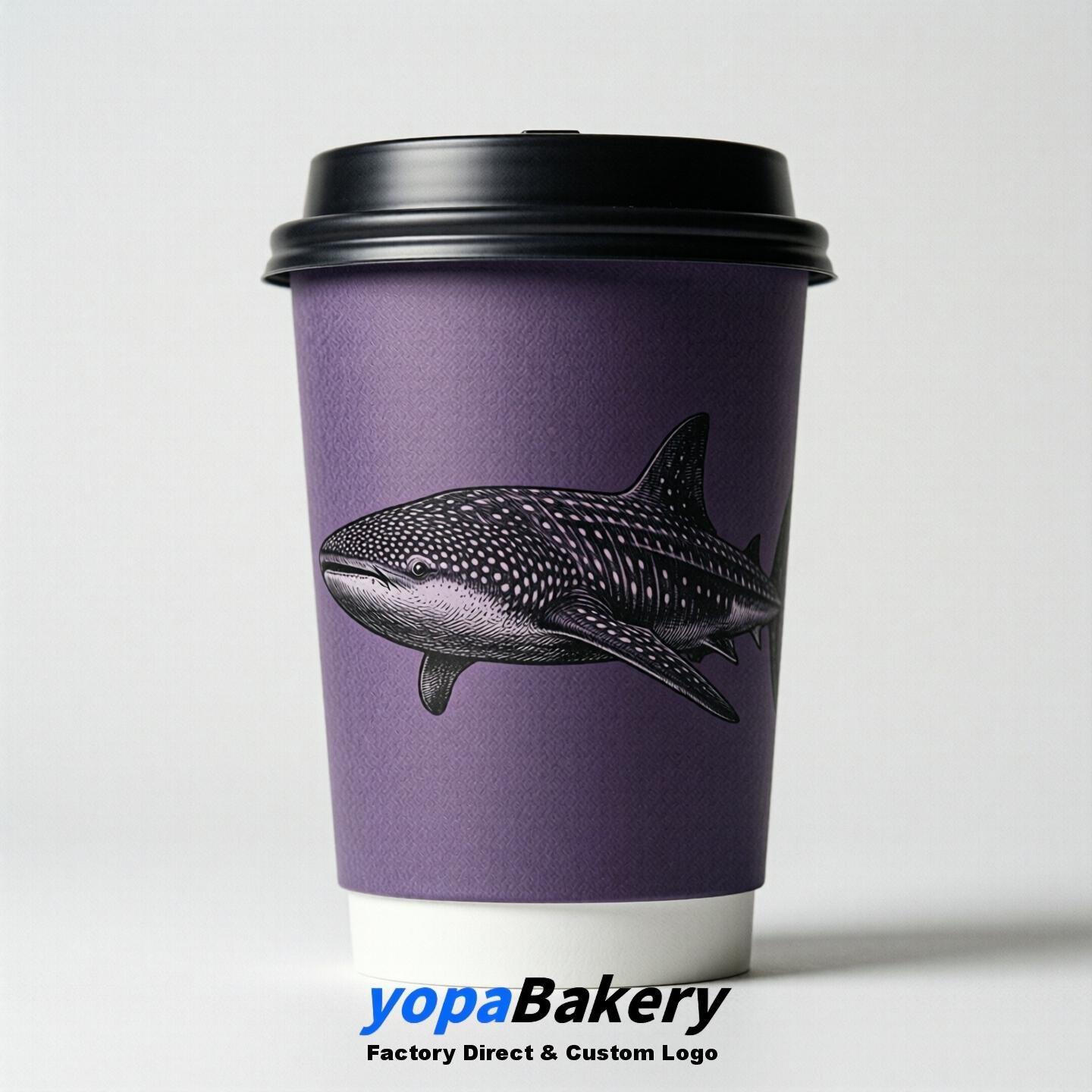 Whaleshark Double Wall Paper Cups: 100ml/120ml/200ml/240ml/300ml/360ml/400ml/500ml/600ml/700ml
