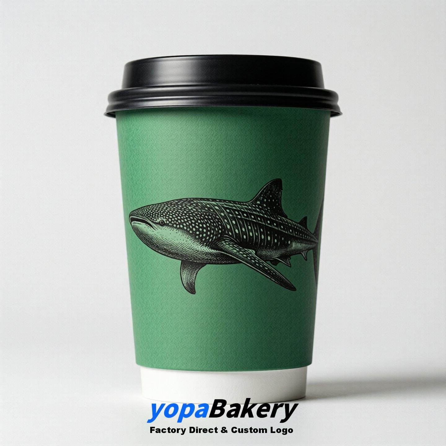 Whaleshark Double Wall Paper Cups: 100ml/120ml/200ml/240ml/300ml/360ml/400ml/500ml/600ml/700ml