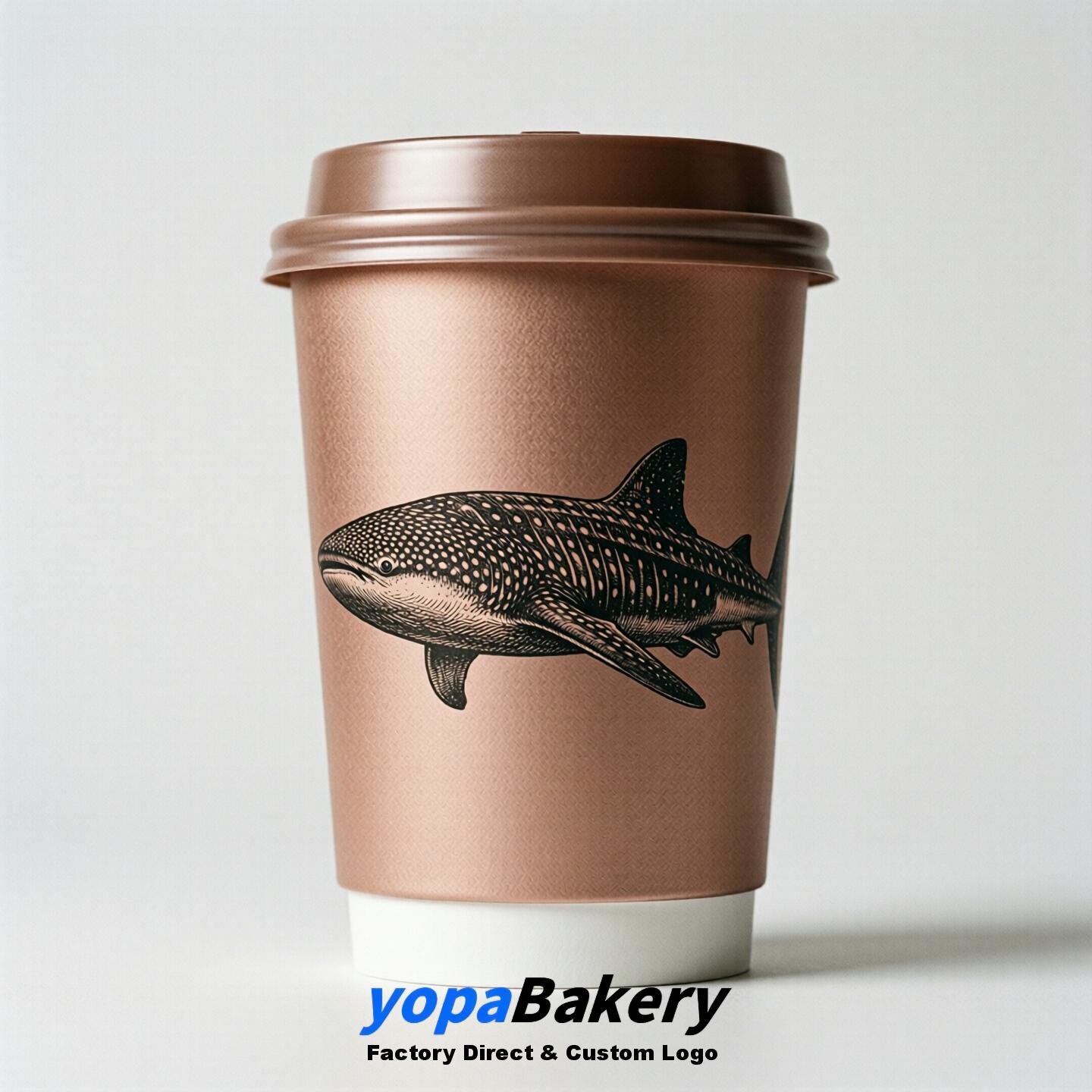 Whaleshark Double Wall Paper Cups: 100ml/120ml/200ml/240ml/300ml/360ml/400ml/500ml/600ml/700ml