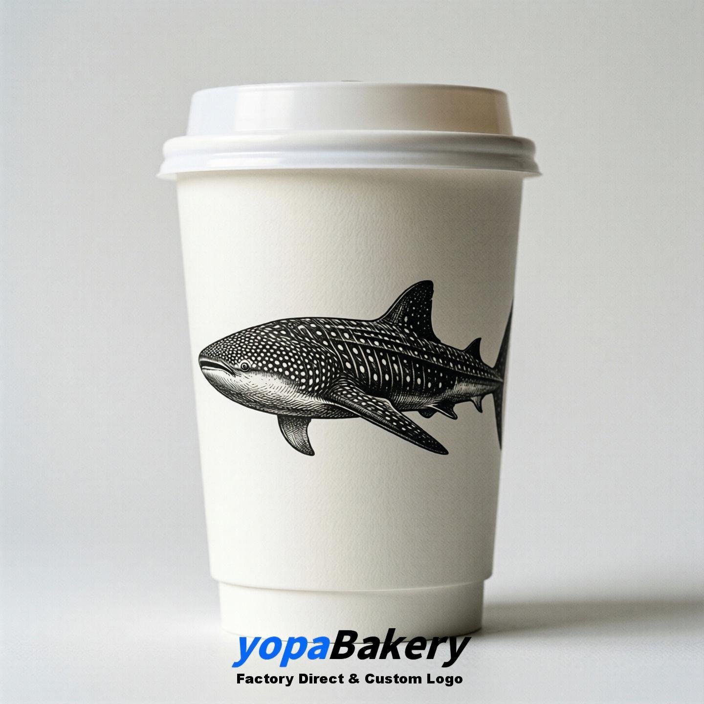 Whaleshark Double Wall Paper Cups: 100ml/120ml/200ml/240ml/300ml/360ml/400ml/500ml/600ml/700ml