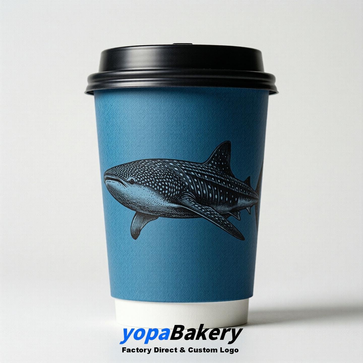 Whaleshark Double Wall Paper Cups: 100ml/120ml/200ml/240ml/300ml/360ml/400ml/500ml/600ml/700ml
