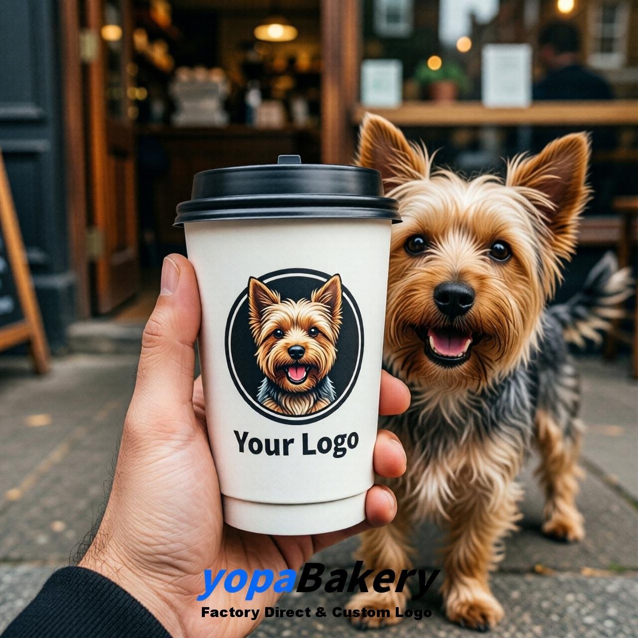 Yorkshire Terrier Double Wall Paper Cups: 8oz/12oz/16oz/20oz/22oz/24oz