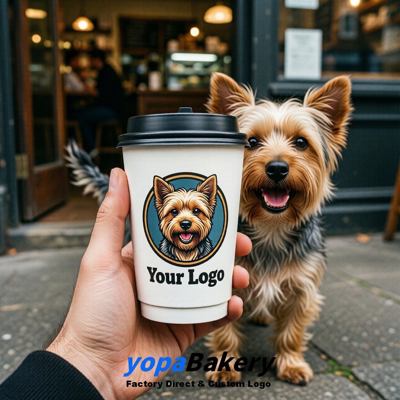 Yorkshire Terrier Double Wall Paper Cups: 8oz/12oz/16oz/20oz/22oz/24oz