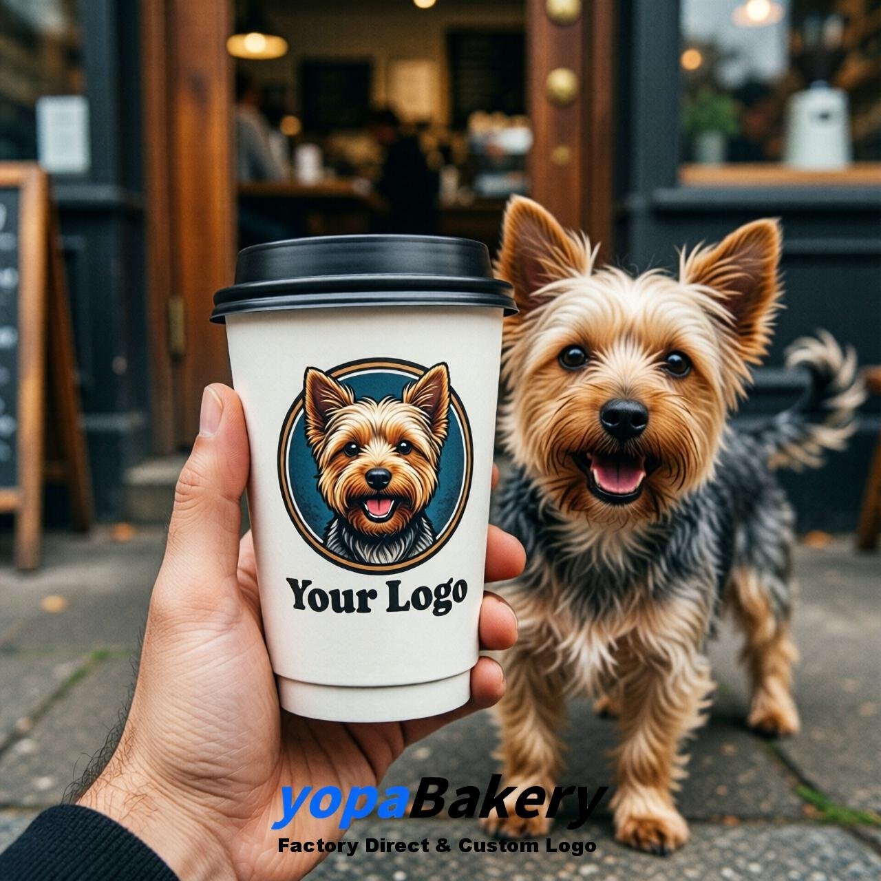 Yorkshire Terrier Double Wall Paper Cups: 8oz/12oz/16oz/20oz/22oz/24oz