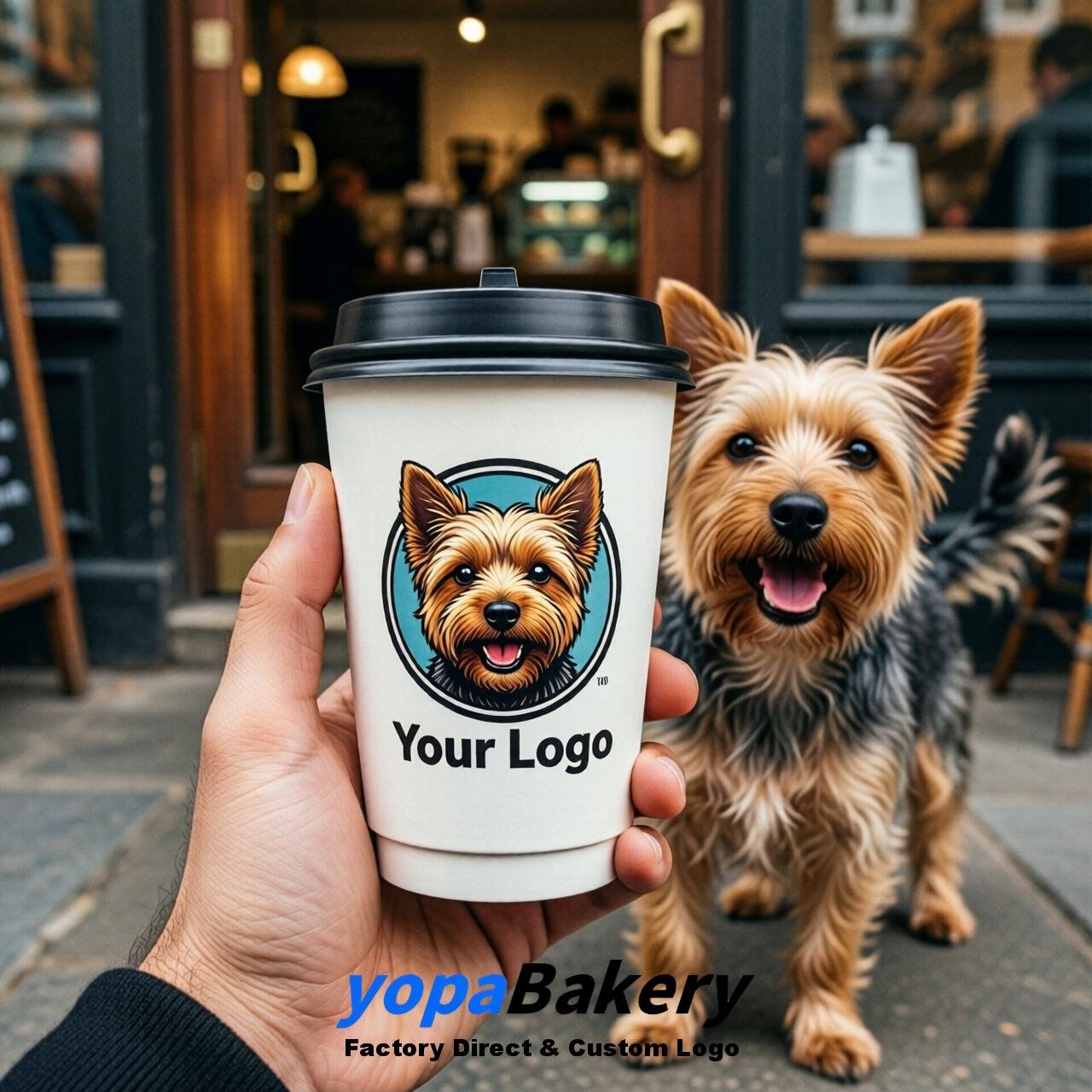 Yorkshire Terrier Double Wall Paper Cups: 8oz/12oz/16oz/20oz/22oz/24oz