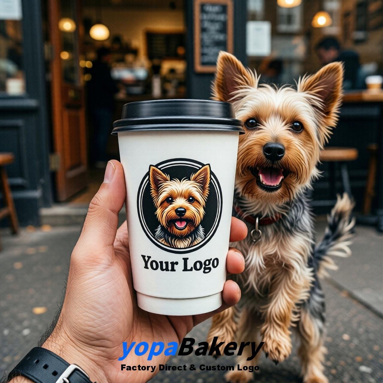 Yorkshire Terrier Double Wall Paper Cups: 8oz/12oz/16oz/20oz/22oz/24oz