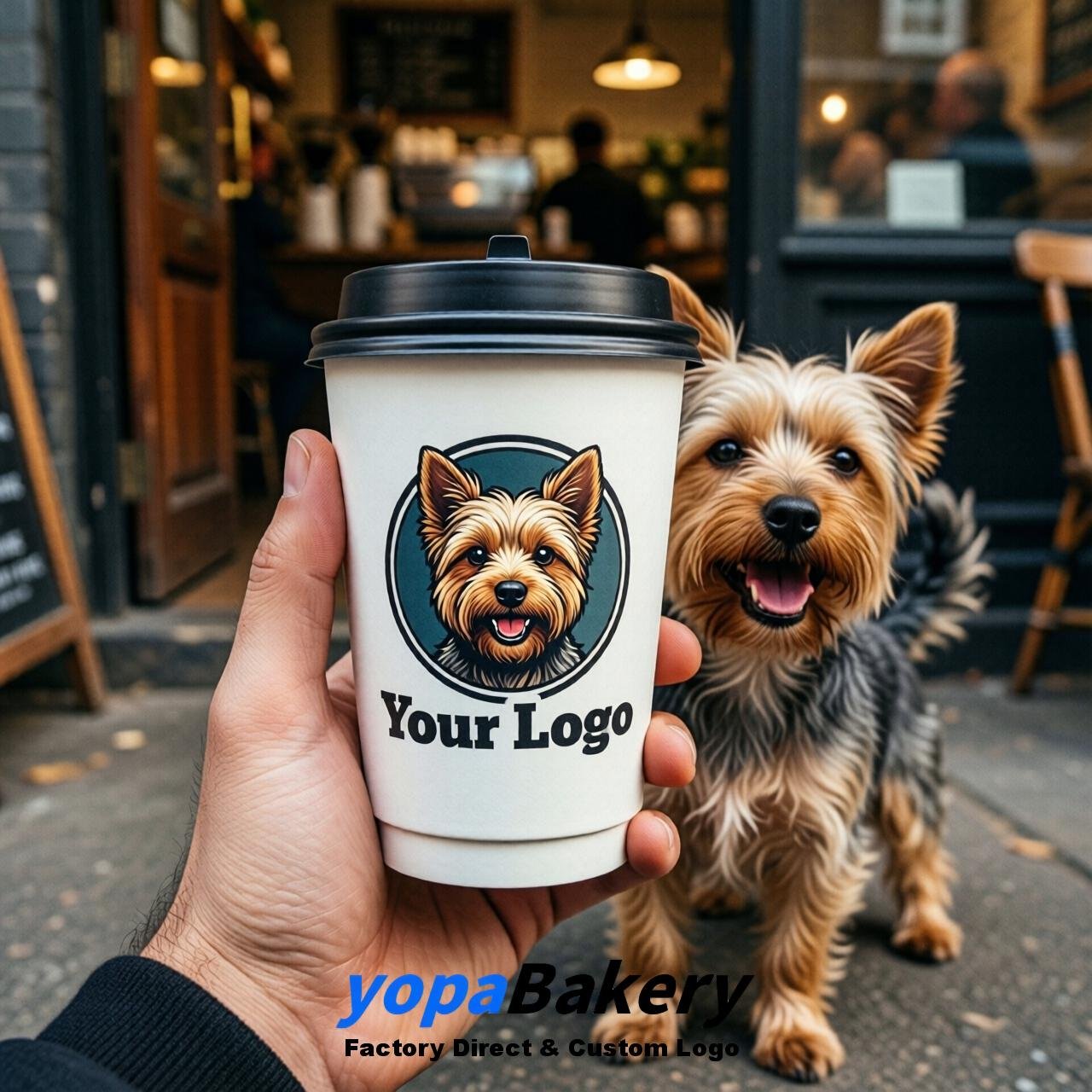 Yorkshire Terrier Double Wall Paper Cups: 8oz/12oz/16oz/20oz/22oz/24oz