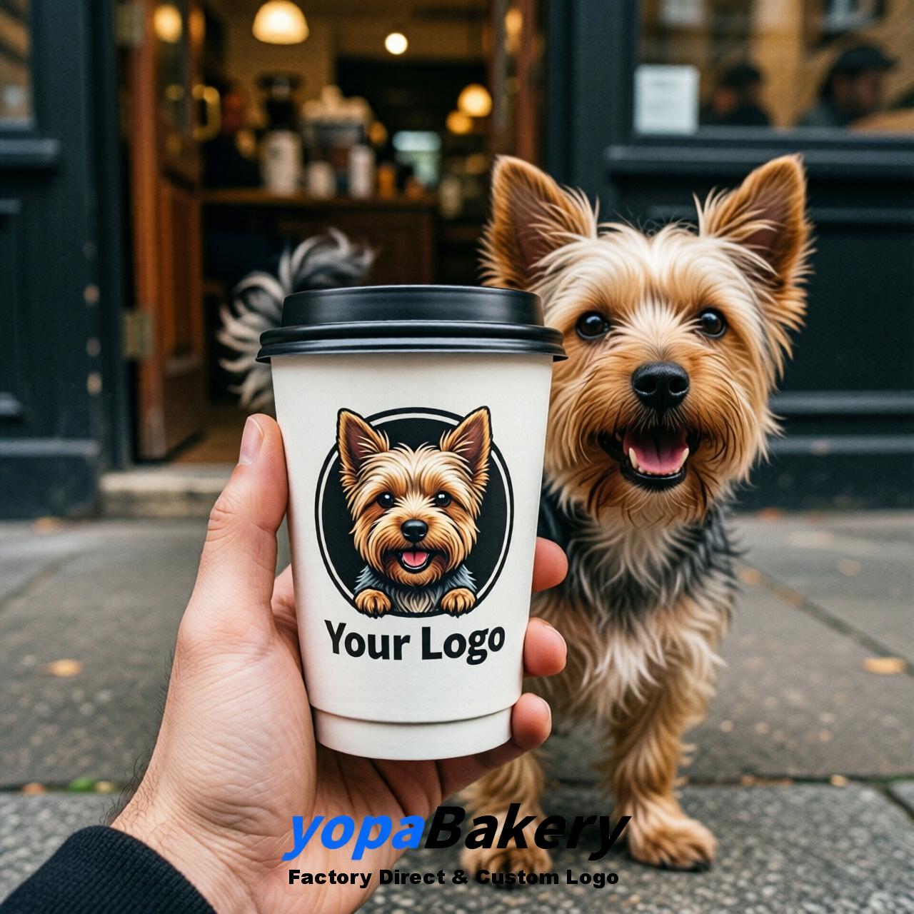 Yorkshire Terrier Double Wall Paper Cups: 8oz/12oz/16oz/20oz/22oz/24oz