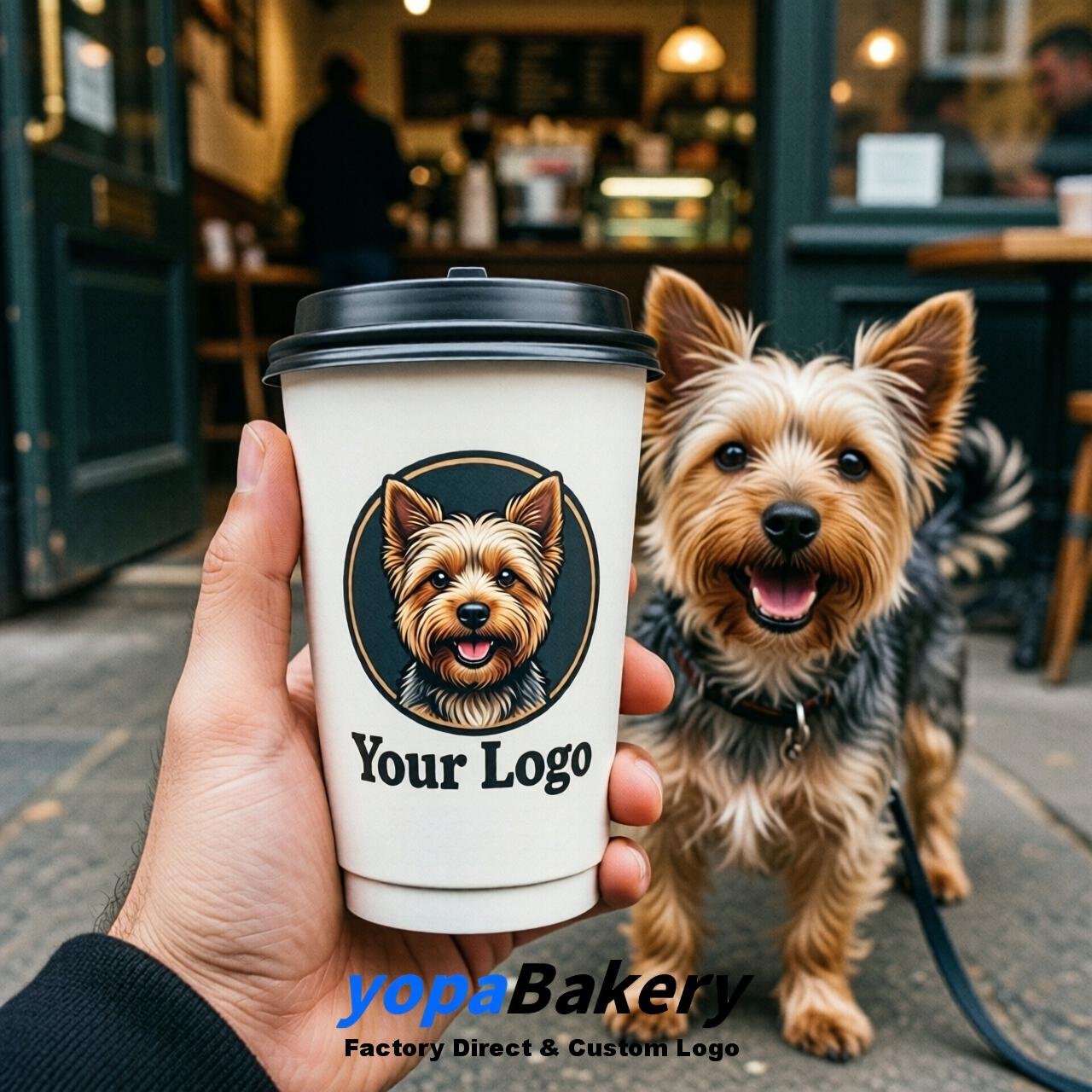 Yorkshire Terrier Double Wall Paper Cups: 8oz/12oz/16oz/20oz/22oz/24oz