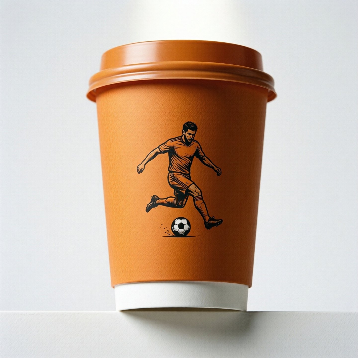Football Soccer Coffee Paper Cups: 8oz/12oz/16oz/20oz