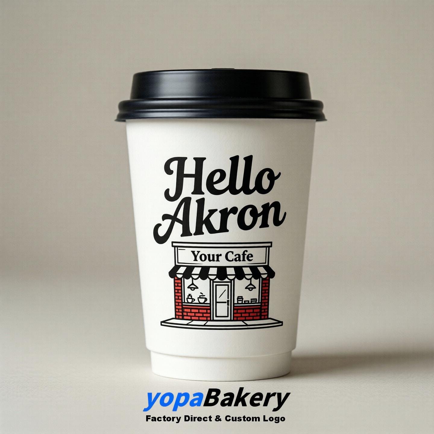 Welcome to Akron Printed Paper Coffee Cups | Akron Cafe Packaging Designer