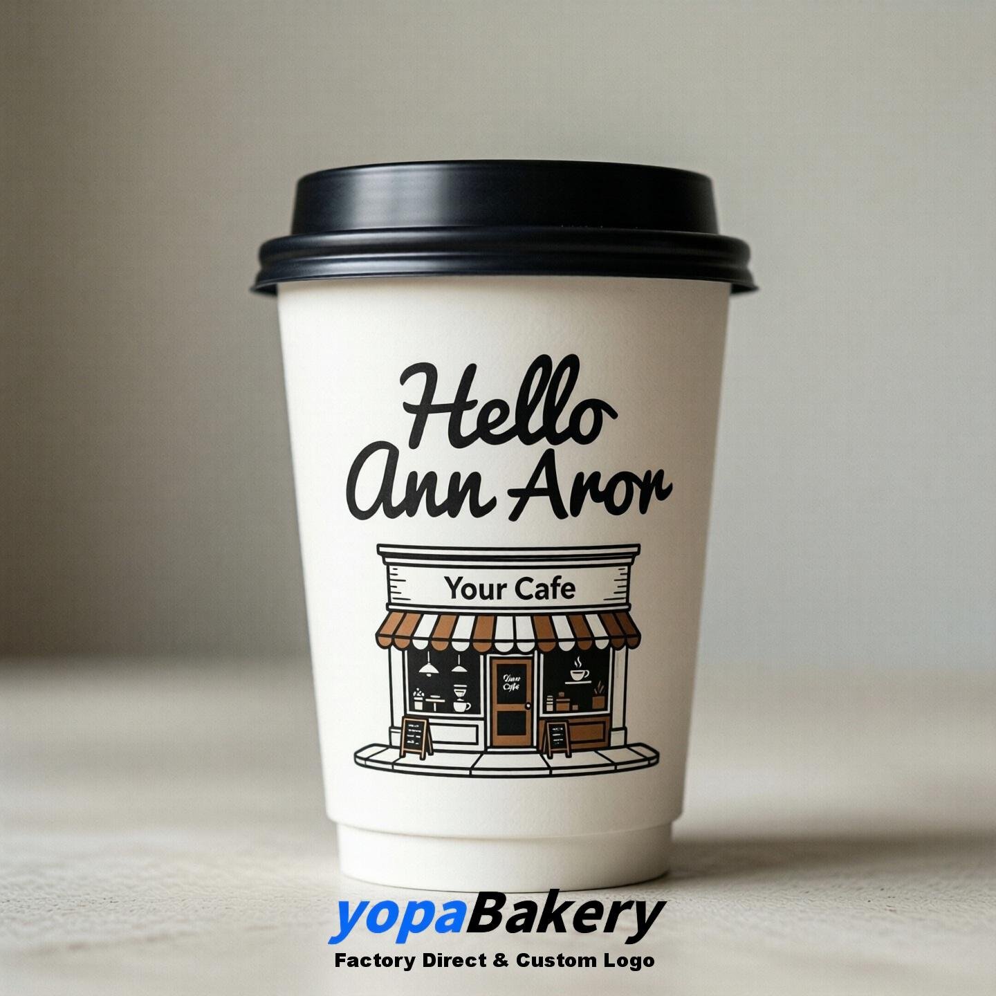 'Welcome to Ann Arbor' Paper Coffee Cups | Ann Arbor Cafe Packaging Design Firm