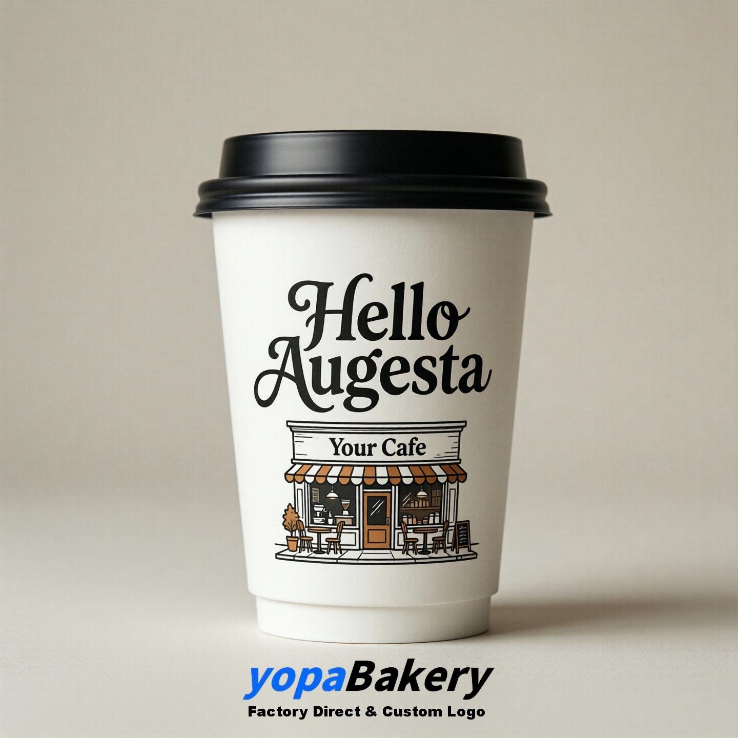 Welcome to Augusta Printed Paper Coffee Cups | Augusta Cafe Packaging Designer