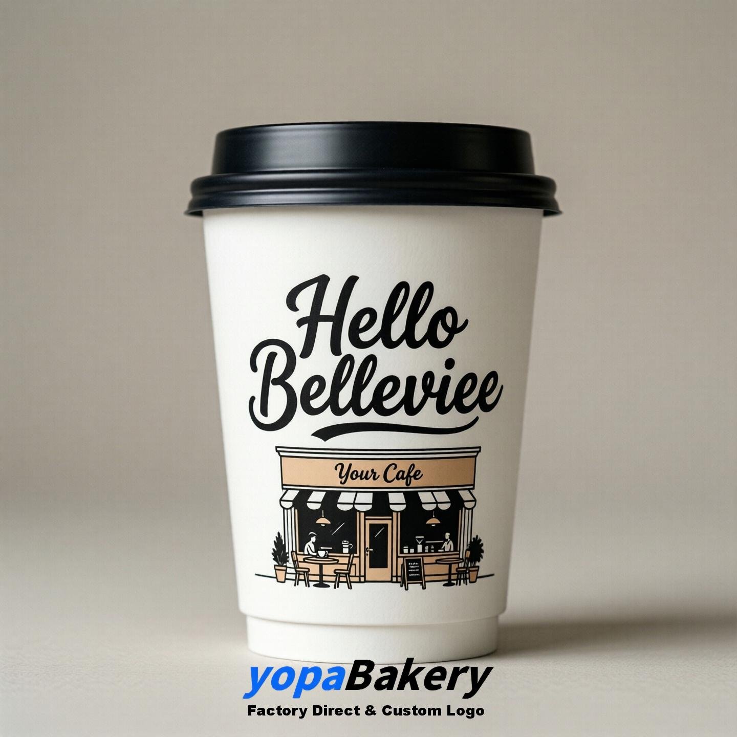 Welcome to Bellevue Printed Paper Coffee Cups | Bellevue Cafe Packaging Designer
