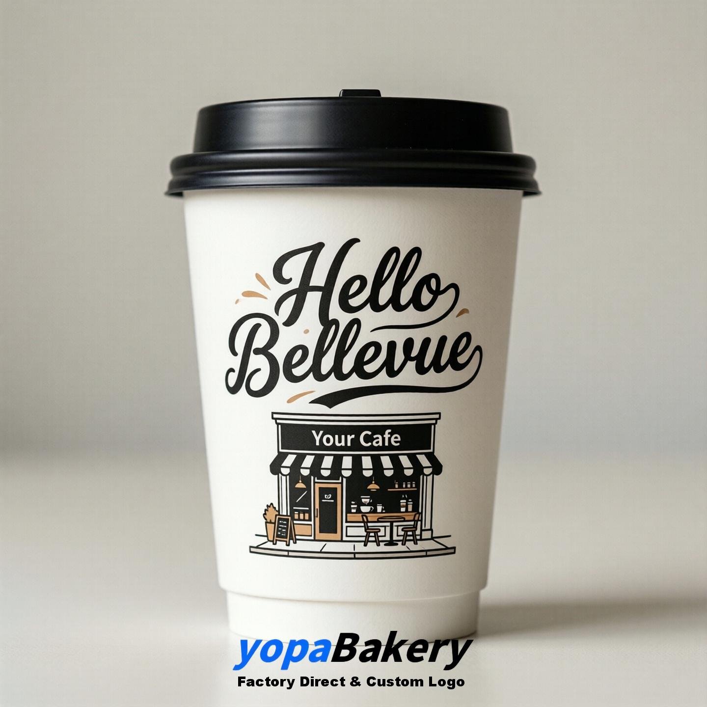 Welcome to Bellevue Printed Paper Coffee Cups | Bellevue Cafe Packaging Designer
