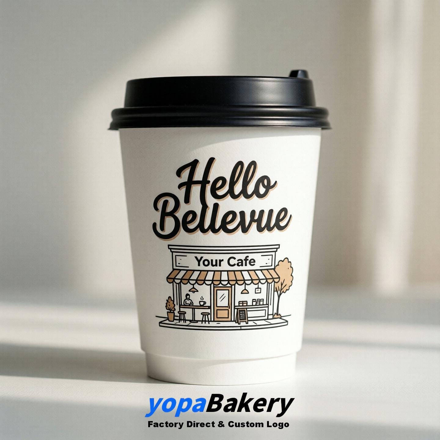 Welcome to Bellevue Printed Paper Coffee Cups | Bellevue Cafe Packaging Designer