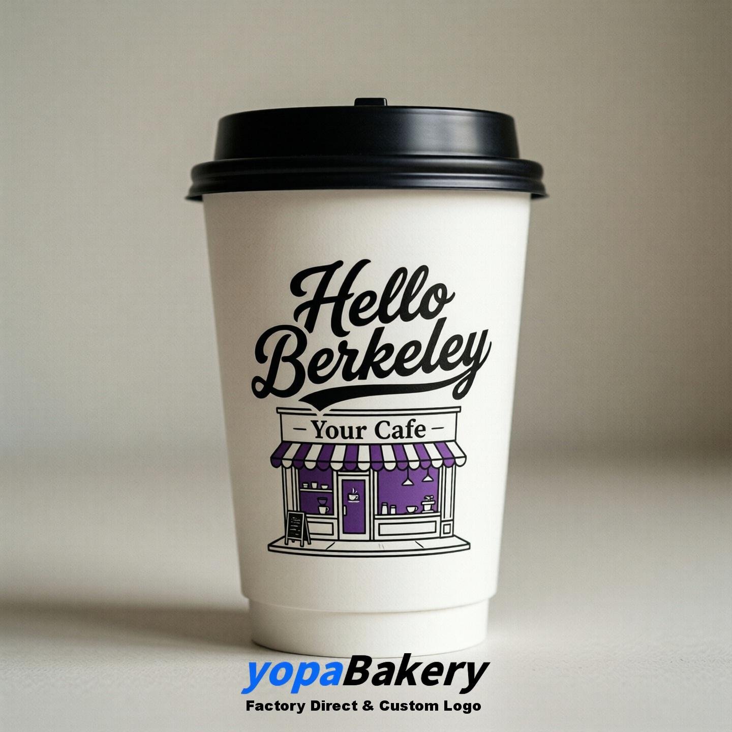 'Welcome to Berkeley' Paper Coffee Cups | Berkeley Cafe Packaging Design Firm