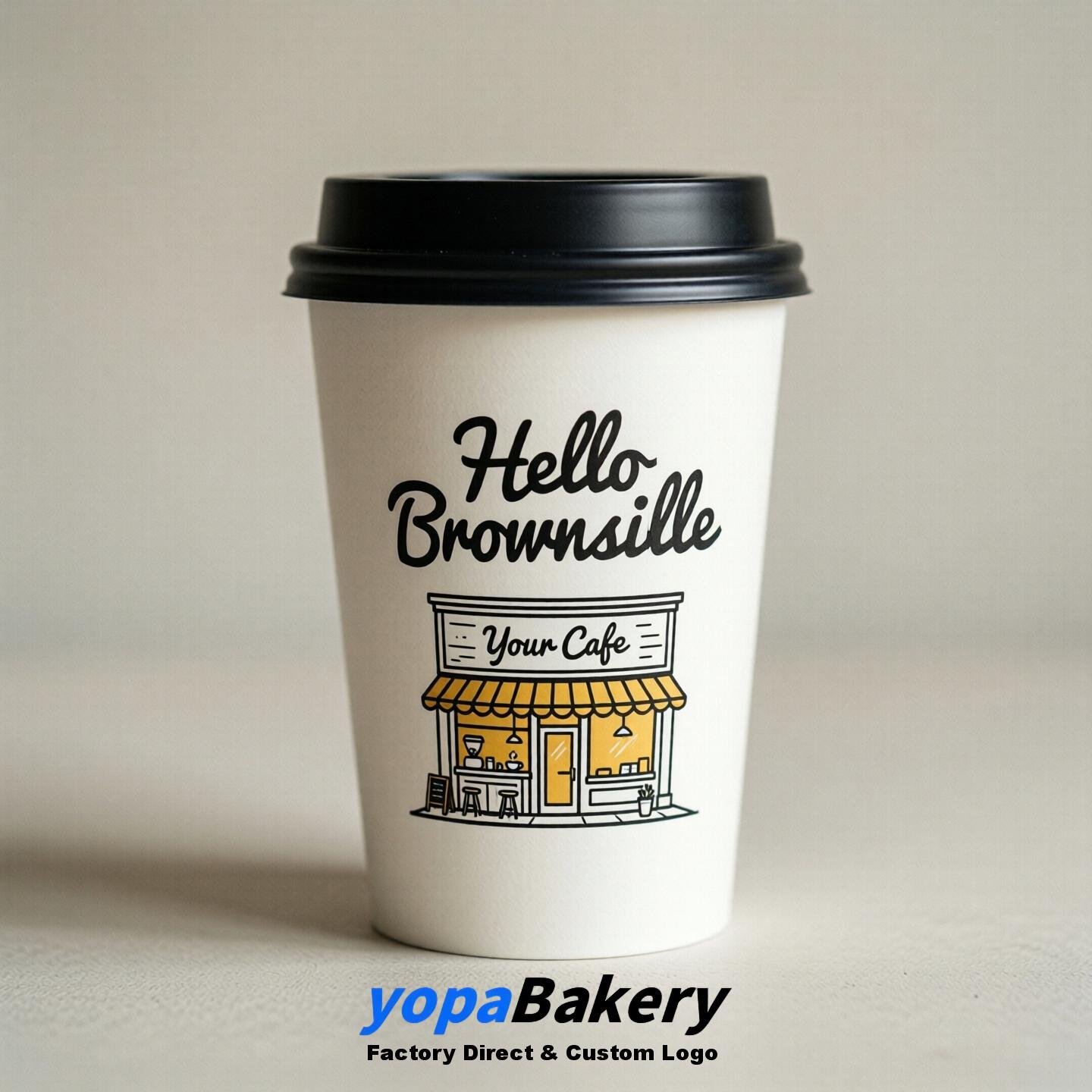 Welcome to Brownsville Printed Paper Coffee Cups | Brownsville Cafe Packaging Designer
