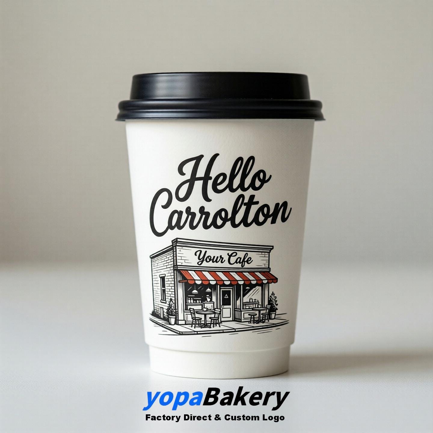 Welcome to Carrollton Printed Paper Coffee Cups | Carrollton Cafe Packaging Designer