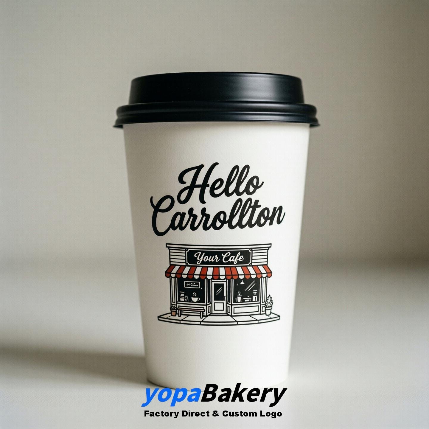 Welcome to Carrollton Printed Paper Coffee Cups | Carrollton Cafe Packaging Designer