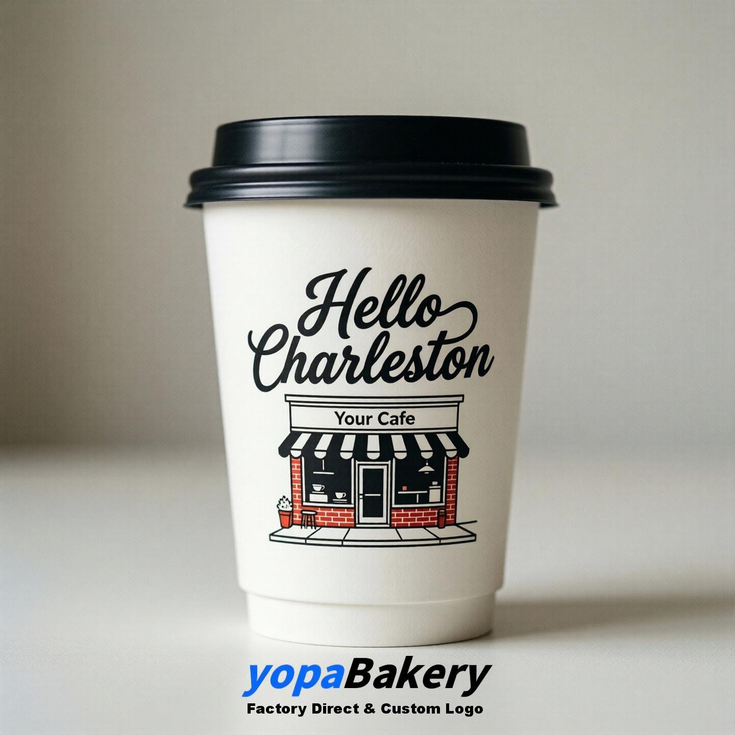 Welcome to Charleston Printed Paper Coffee Cups | Charleston Cafe Packaging Designer