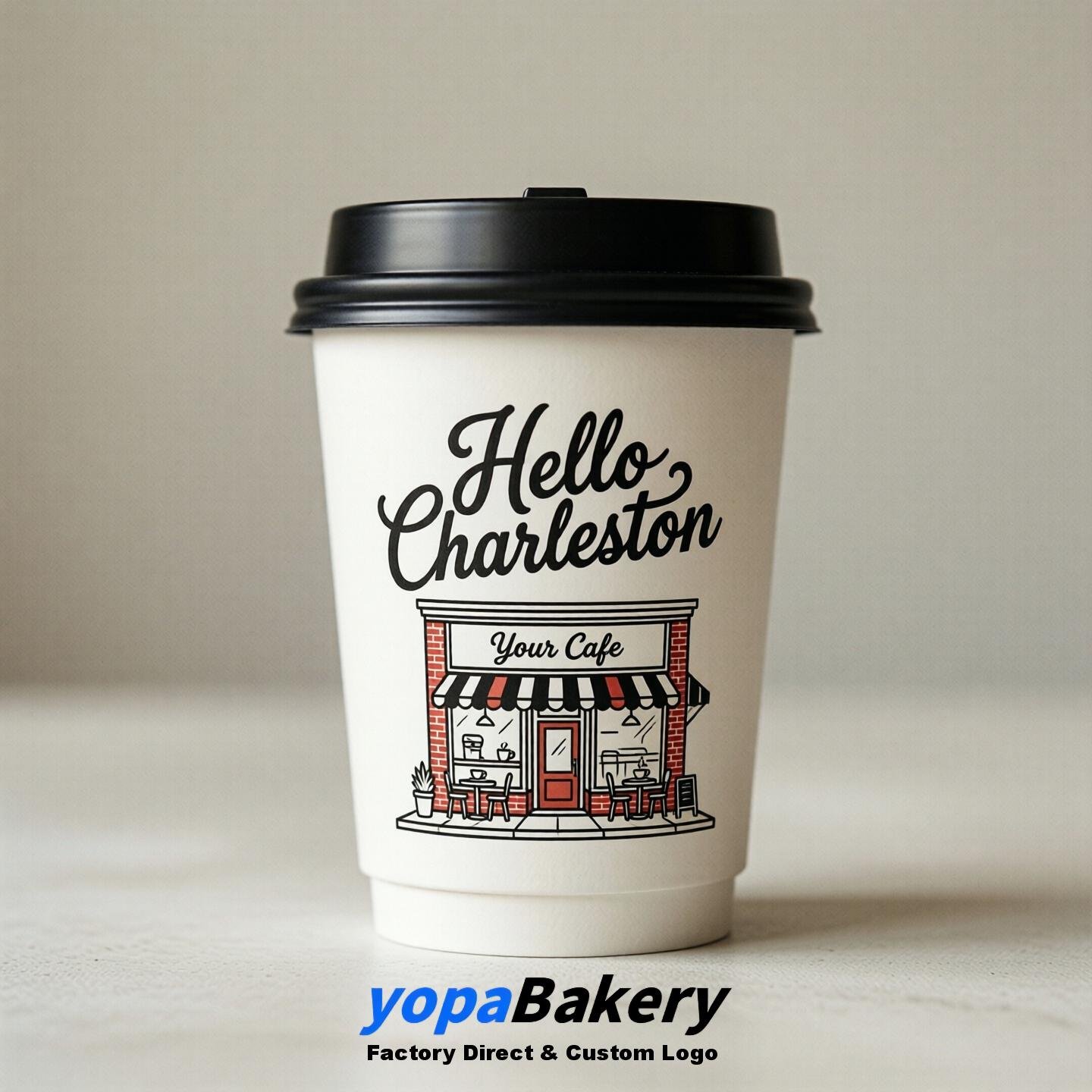 Welcome to Charleston Printed Paper Coffee Cups | Charleston Cafe Packaging Designer