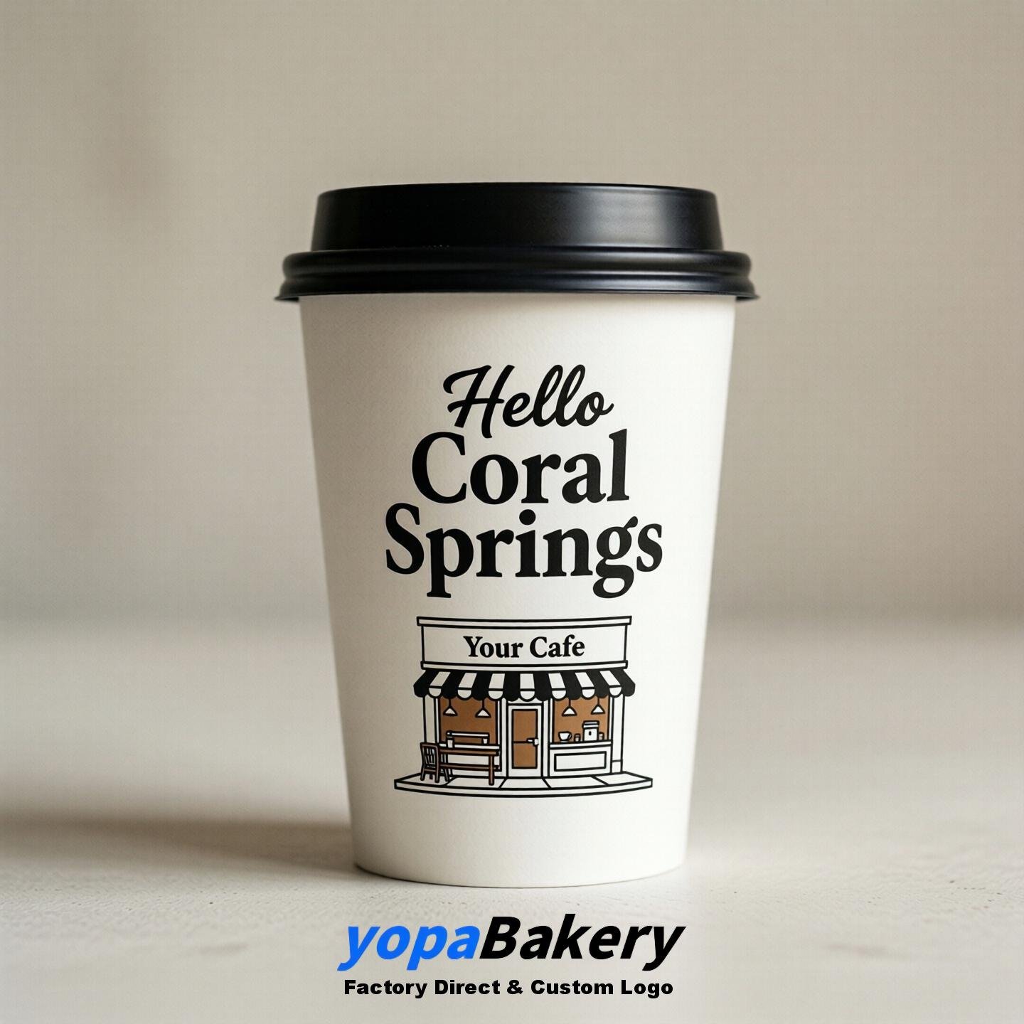 Welcome to Coral Springs Printed Paper Coffee Cups | Coral Springs Cafe Packaging Designer