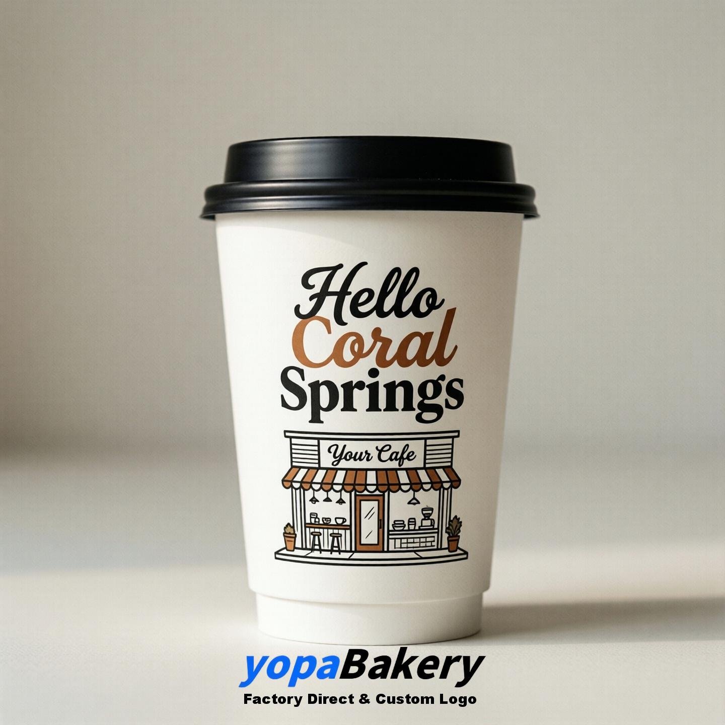 Welcome to Coral Springs Printed Paper Coffee Cups | Coral Springs Cafe Packaging Designer