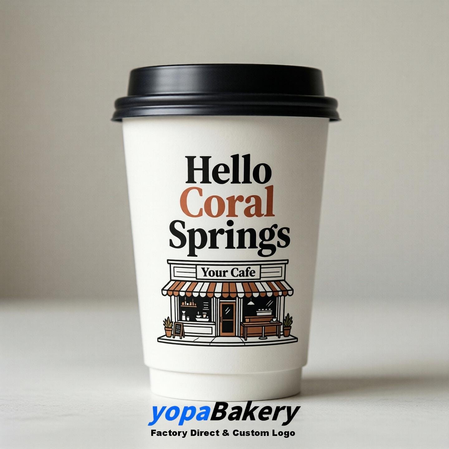 Welcome to Coral Springs Printed Paper Coffee Cups | Coral Springs Cafe Packaging Designer