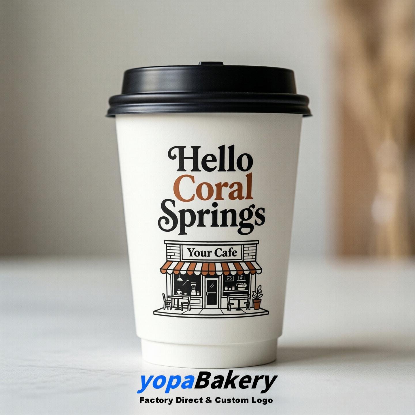 Welcome to Coral Springs Printed Paper Coffee Cups | Coral Springs Cafe Packaging Designer