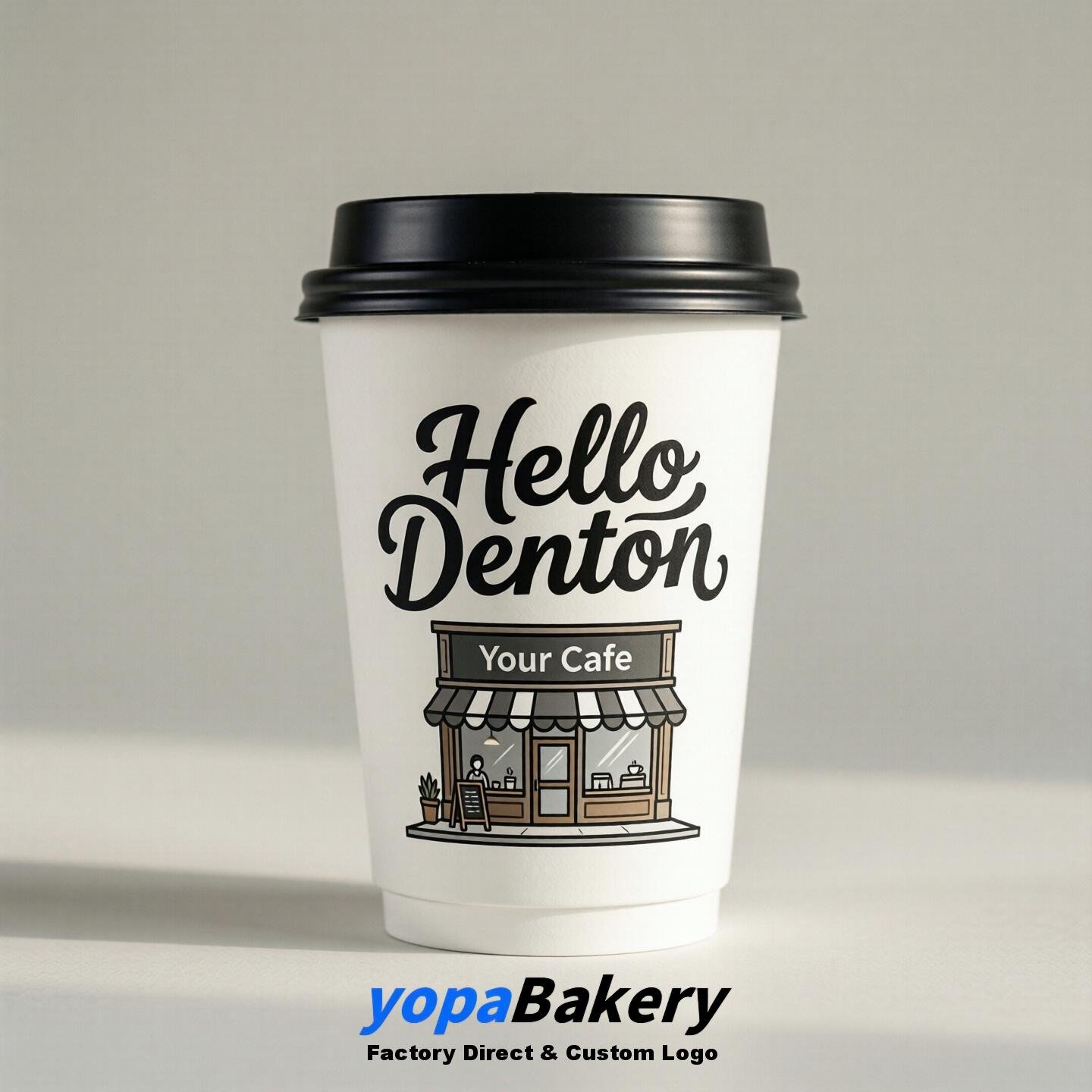 Welcome to Denton Printed Paper Coffee Cups | Denton Cafe Packaging Designer