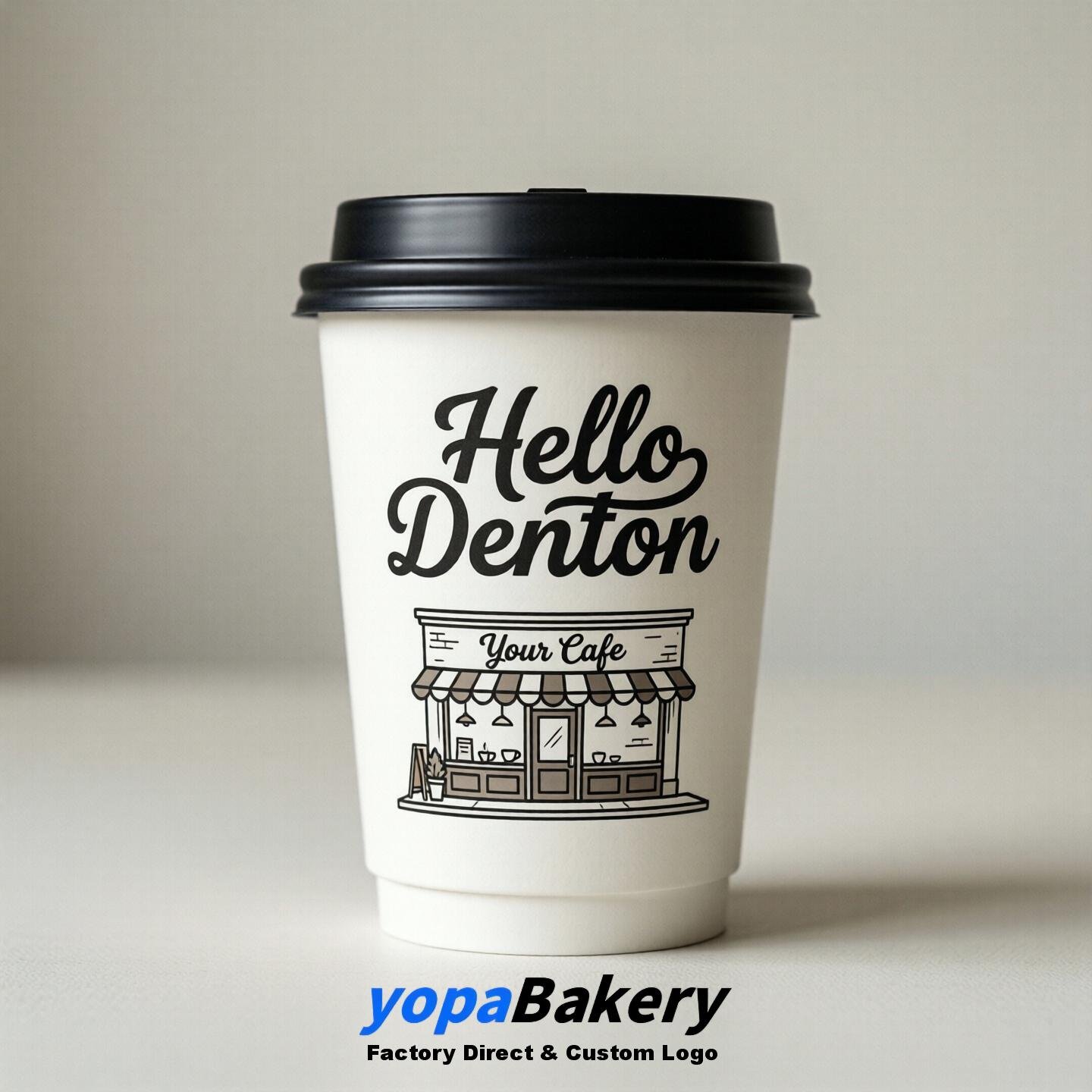 Welcome to Denton Printed Paper Coffee Cups | Denton Cafe Packaging Designer