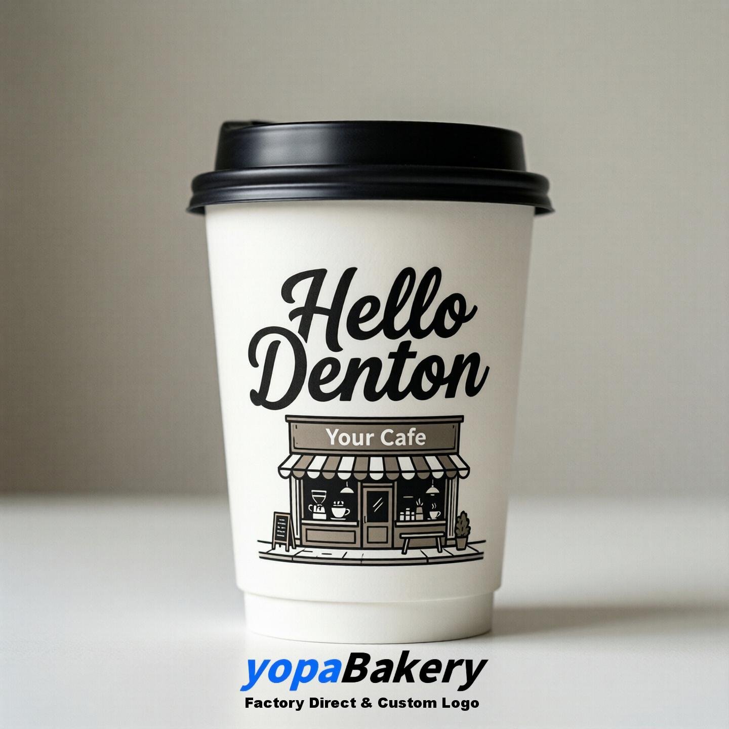 Welcome to Denton Printed Paper Coffee Cups | Denton Cafe Packaging Designer